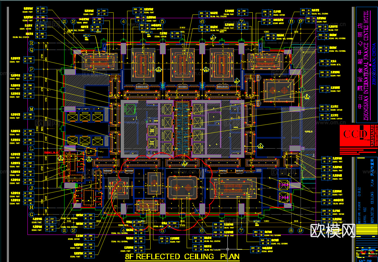 CCD5套酒店CAD图纸及效果图cad施工图