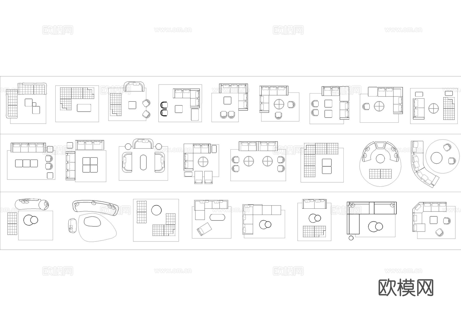 工装现代家具综合CAD图库cad施工图