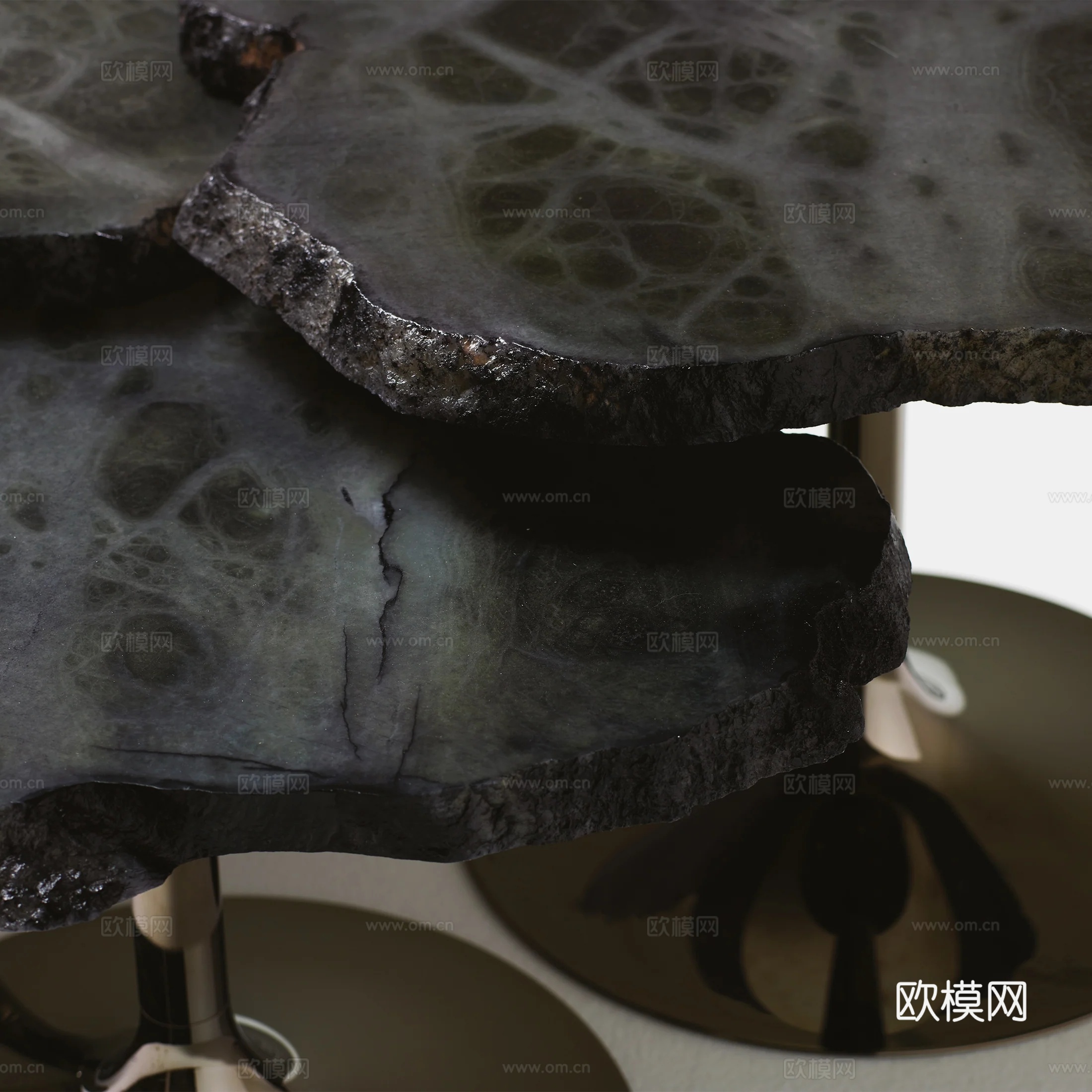 现代轻奢组合茶几su模型