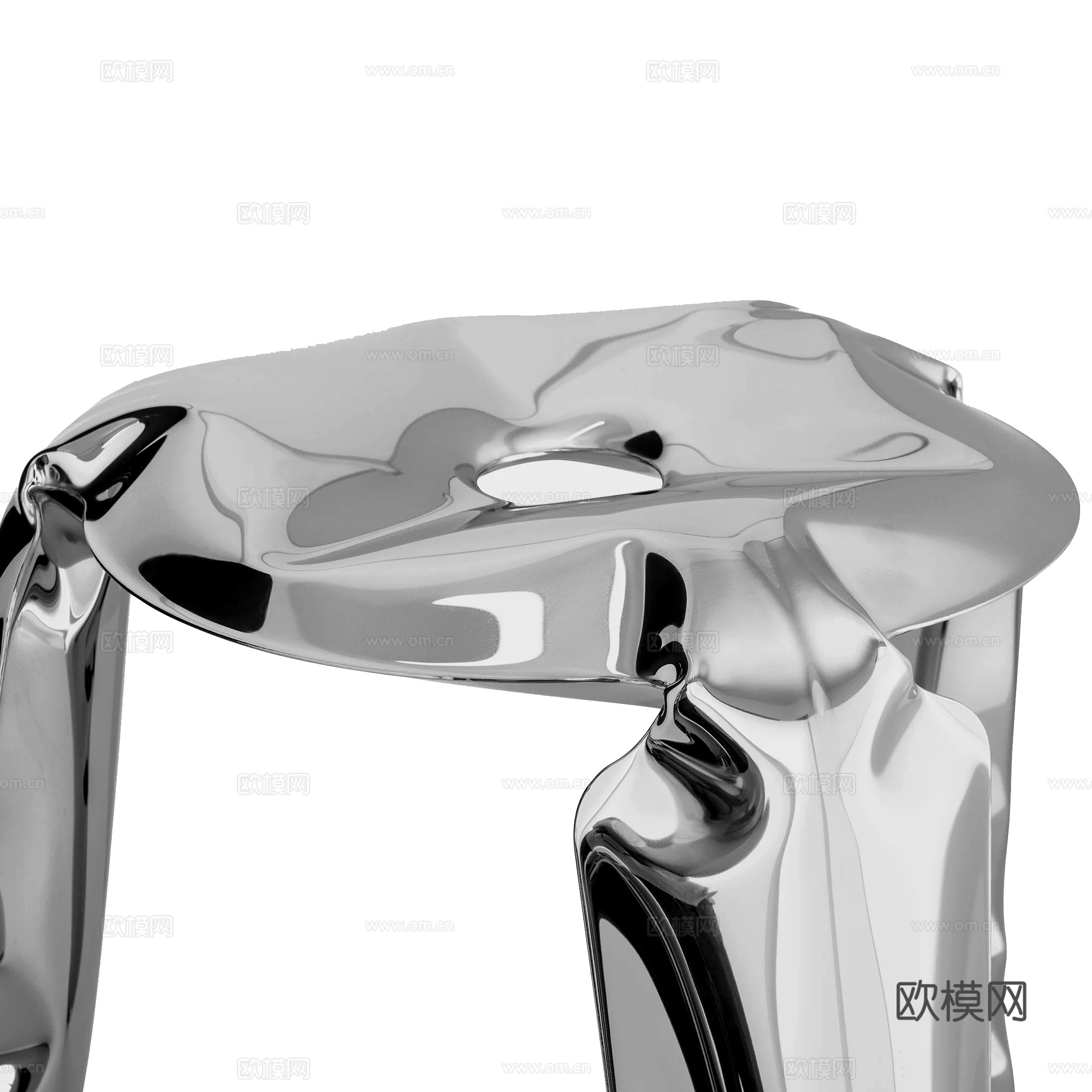 现代异形金属沙发凳 矮凳su模型