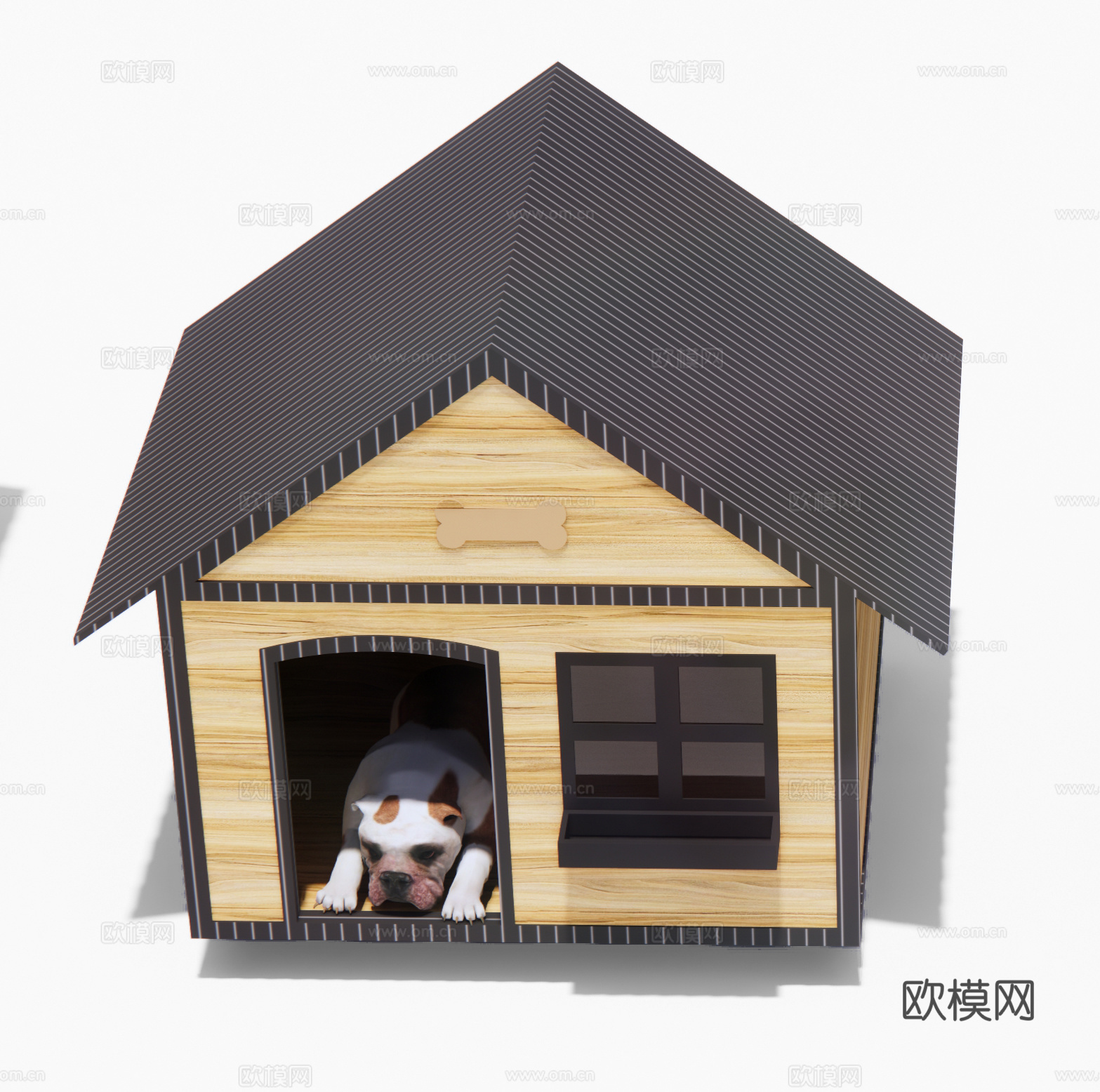 现代狗窝 小木屋 宠物屋 狗舍 犬舍 树屋 猫舍猫窝 动物窝su模型