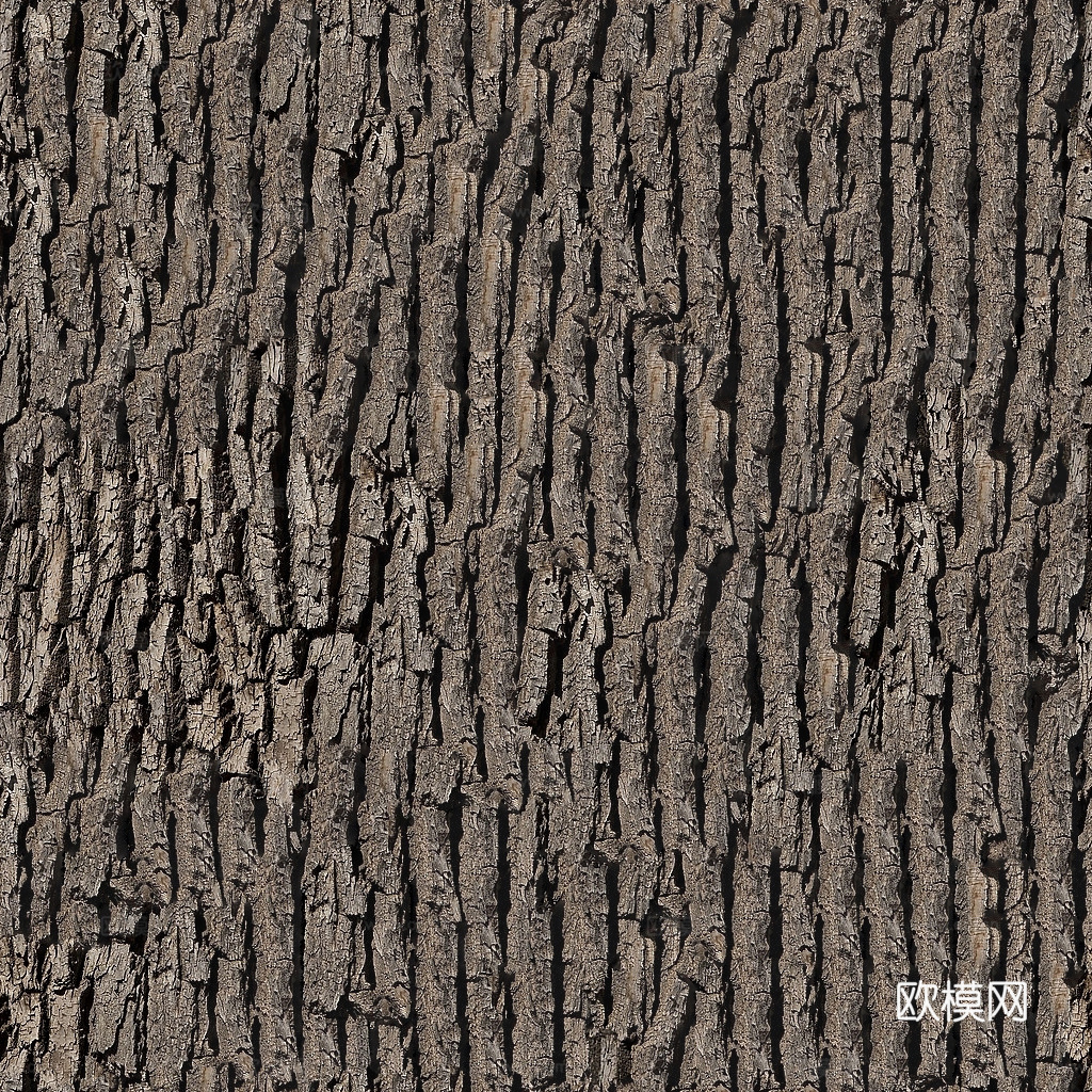 无缝原木树皮真实树皮贴图