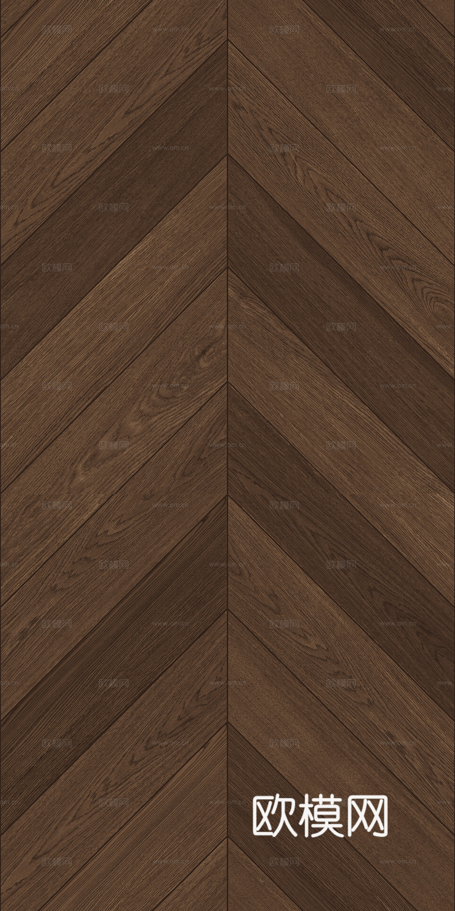 现代极简无缝胡桃色鱼骨拼人字拼木地板