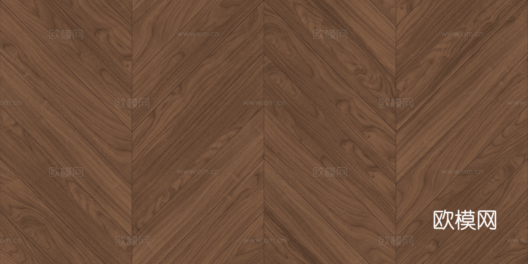意式现代无缝深胡桃色鱼骨拼人字拼木地板
