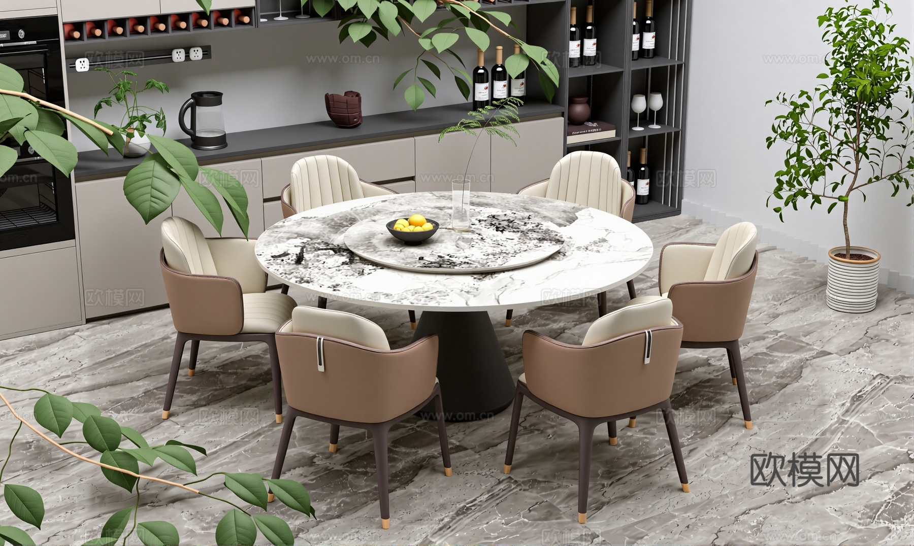 现代网红餐厅su模型