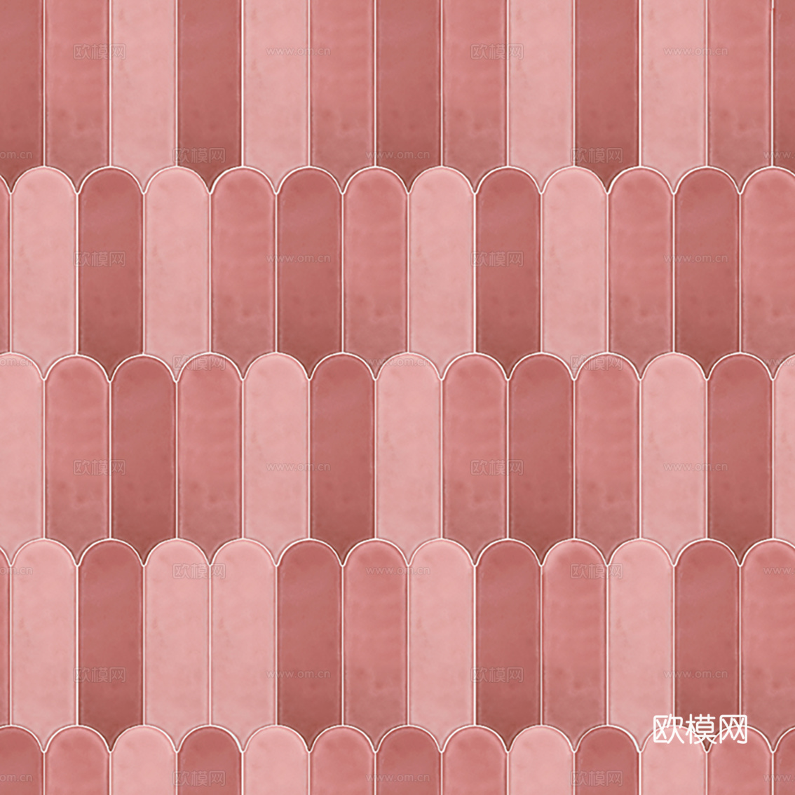 无缝粉色渐变羽毛砖瓷砖