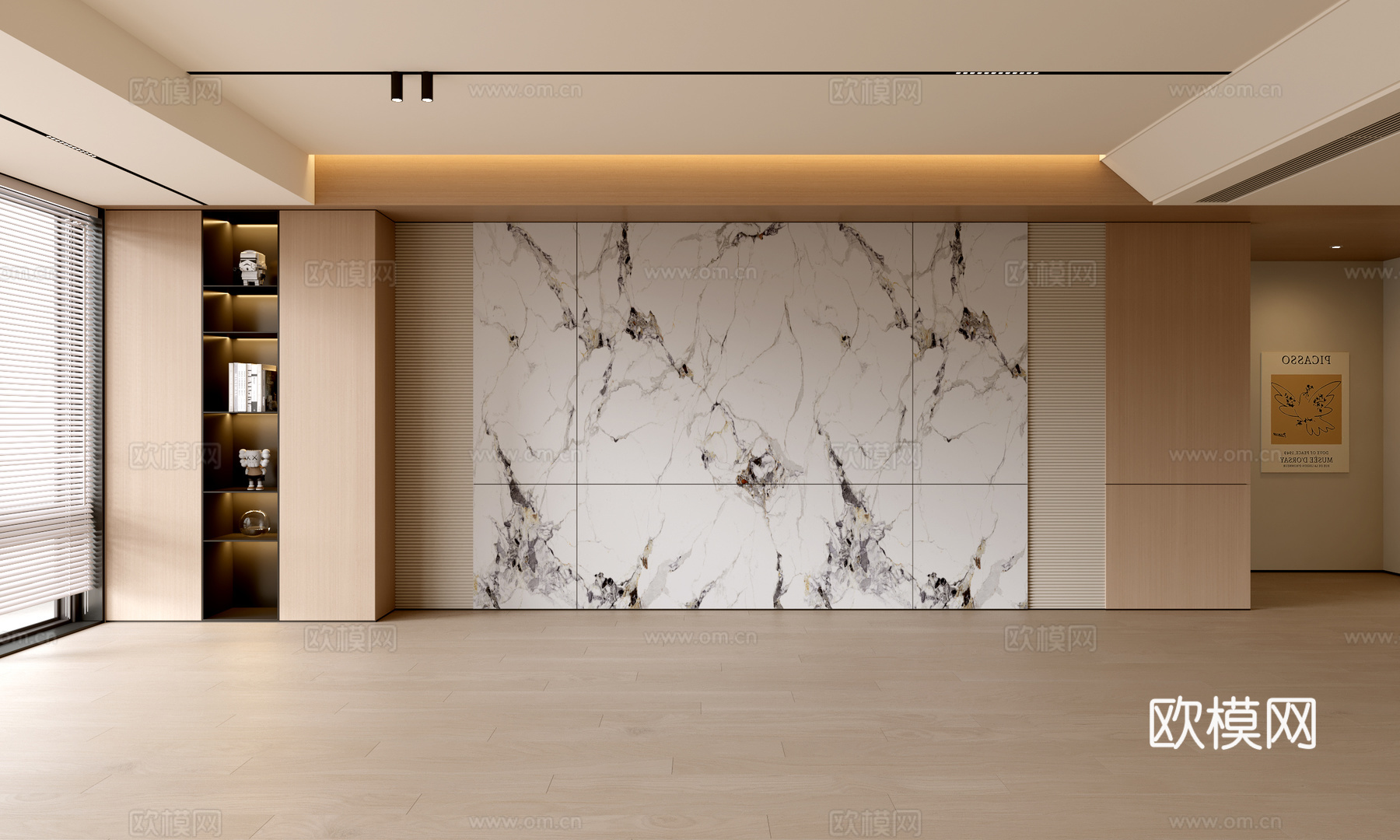 现代客厅 奶油客厅 沙发背景墙 客厅背景 奶油风背景墙su模型