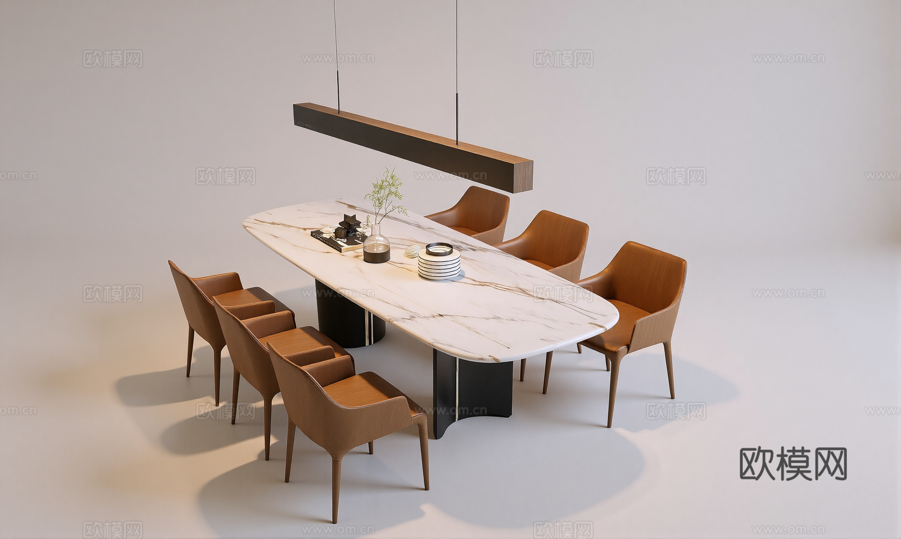 现代餐桌椅组合su模型