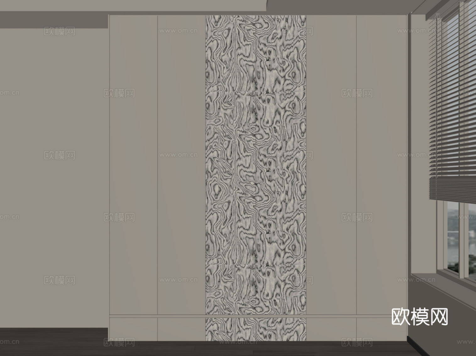 现代衣柜 成品衣柜su模型