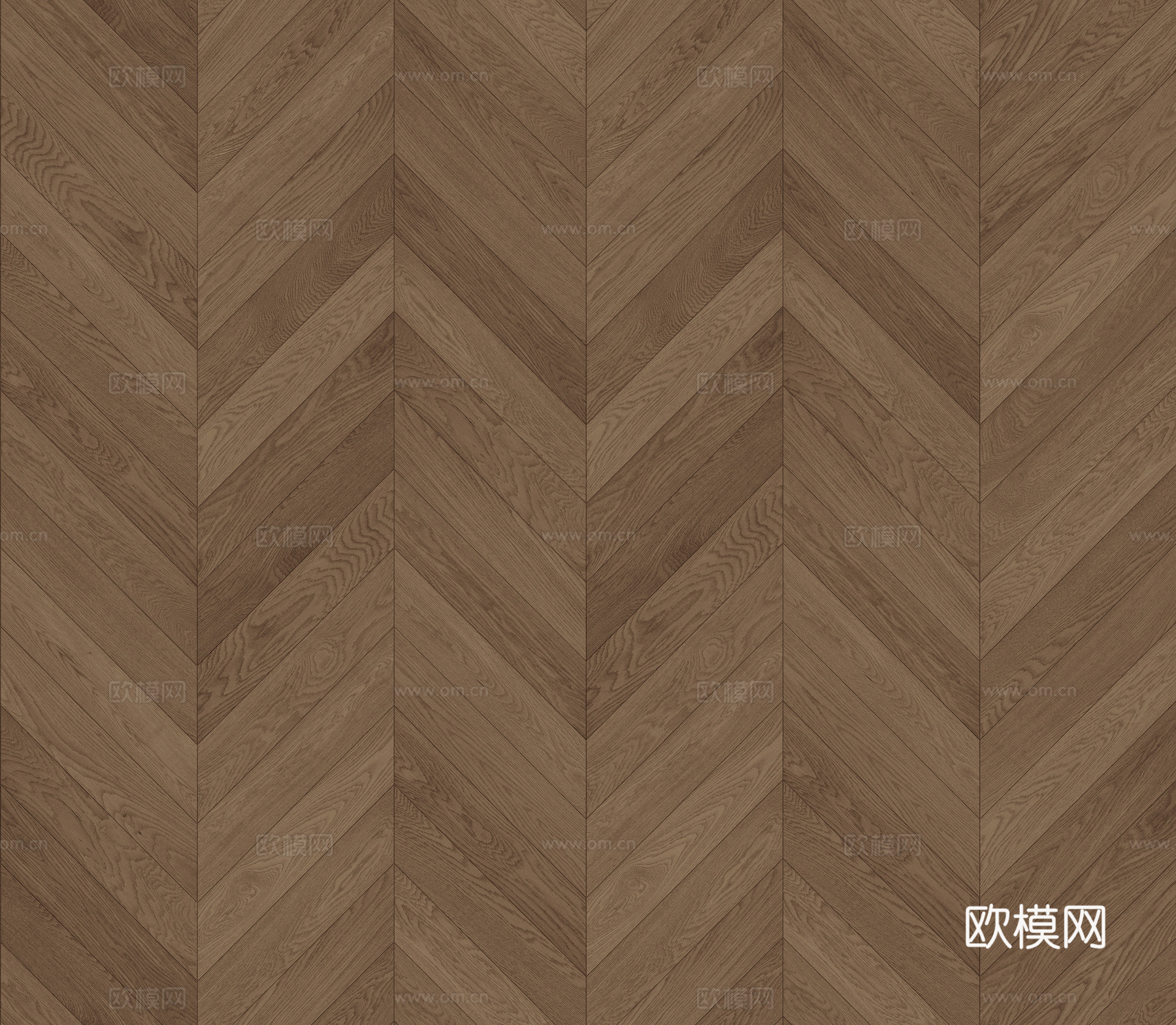 现代极简无缝胡桃色鱼骨拼人字拼木地板