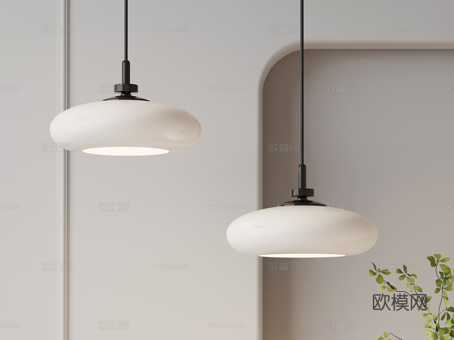 现代吊灯 餐厅吊灯su模型