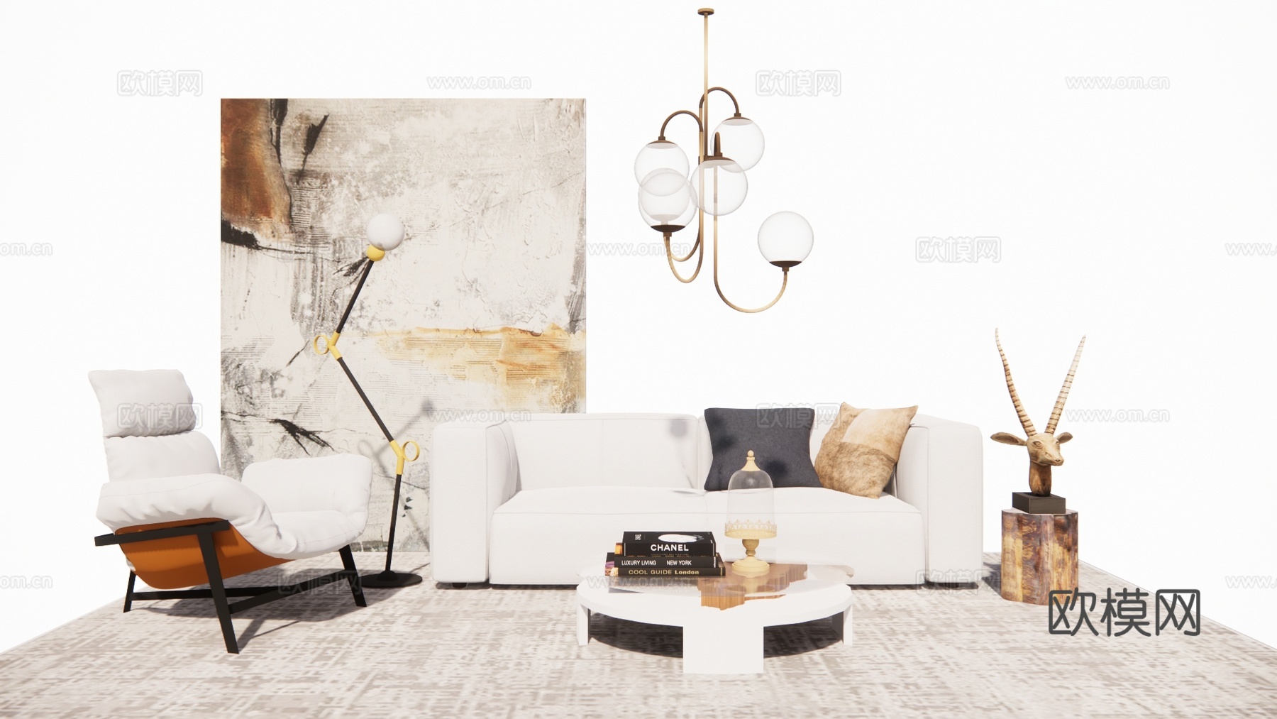 卡座 懒人沙发 客厅 凳子 桌椅 家装 海绵垫 椅子 家具su模型