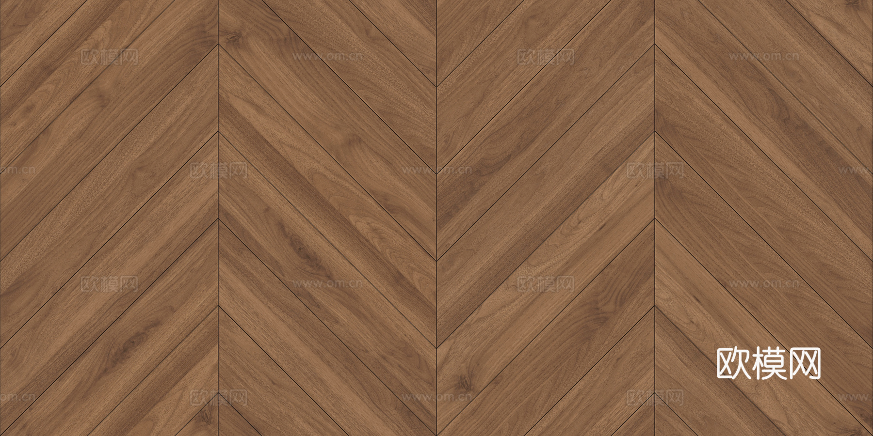 意式现代无缝深胡桃色鱼骨拼人字拼木地板
