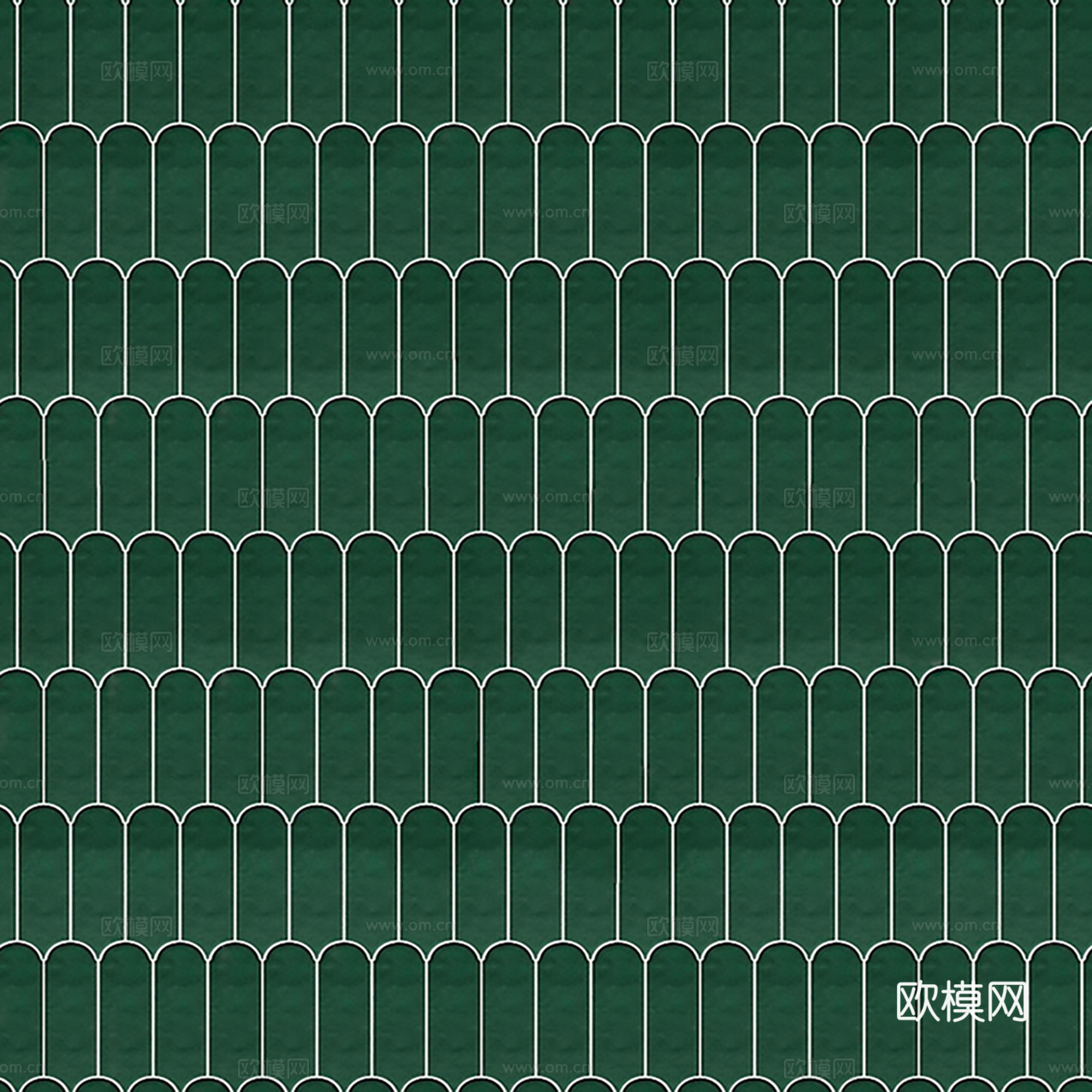 无缝深绿色羽毛砖瓷砖