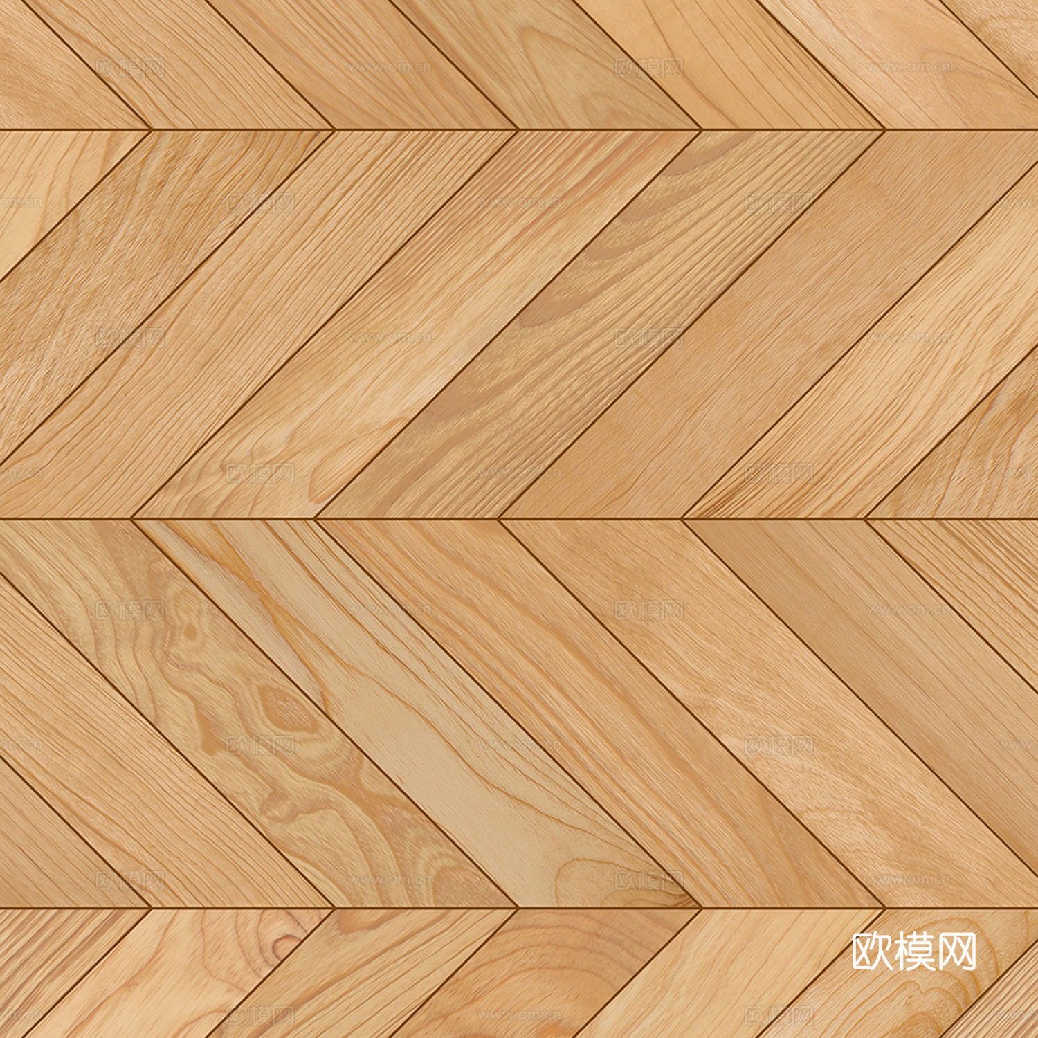 无缝原木色鱼骨拼人字拼木地板贴图
