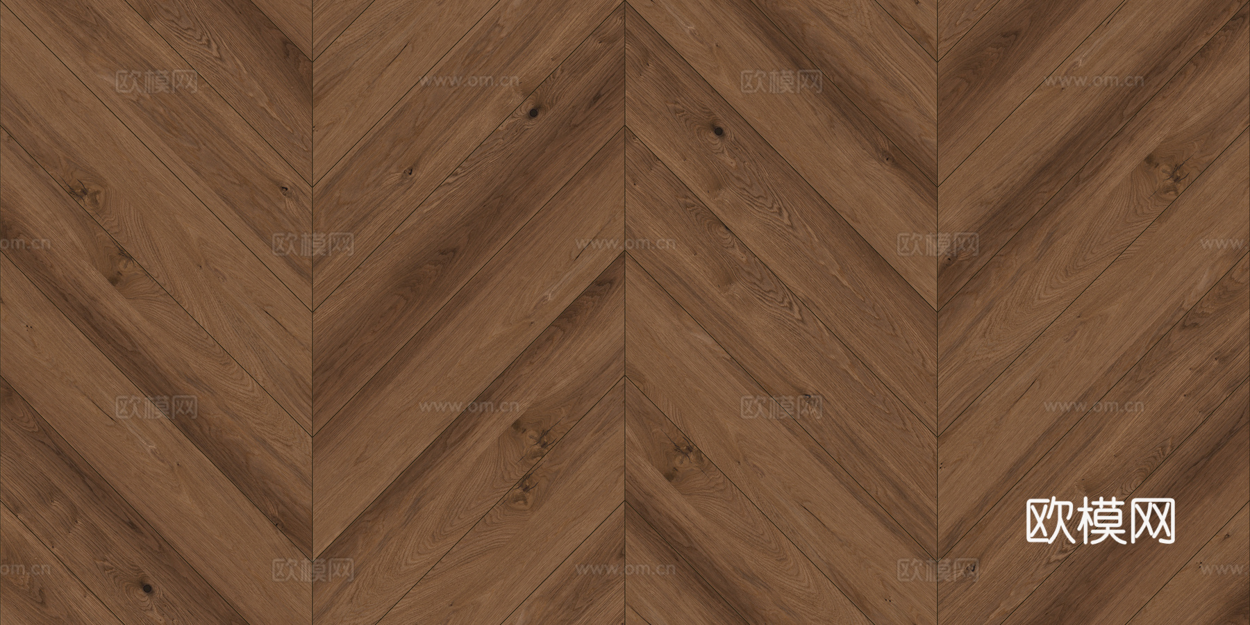 意式现代无缝深胡桃色鱼骨拼人字拼木地板