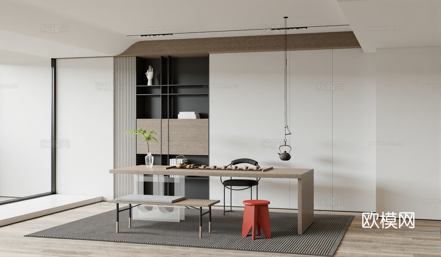 现代网红茶室su模型