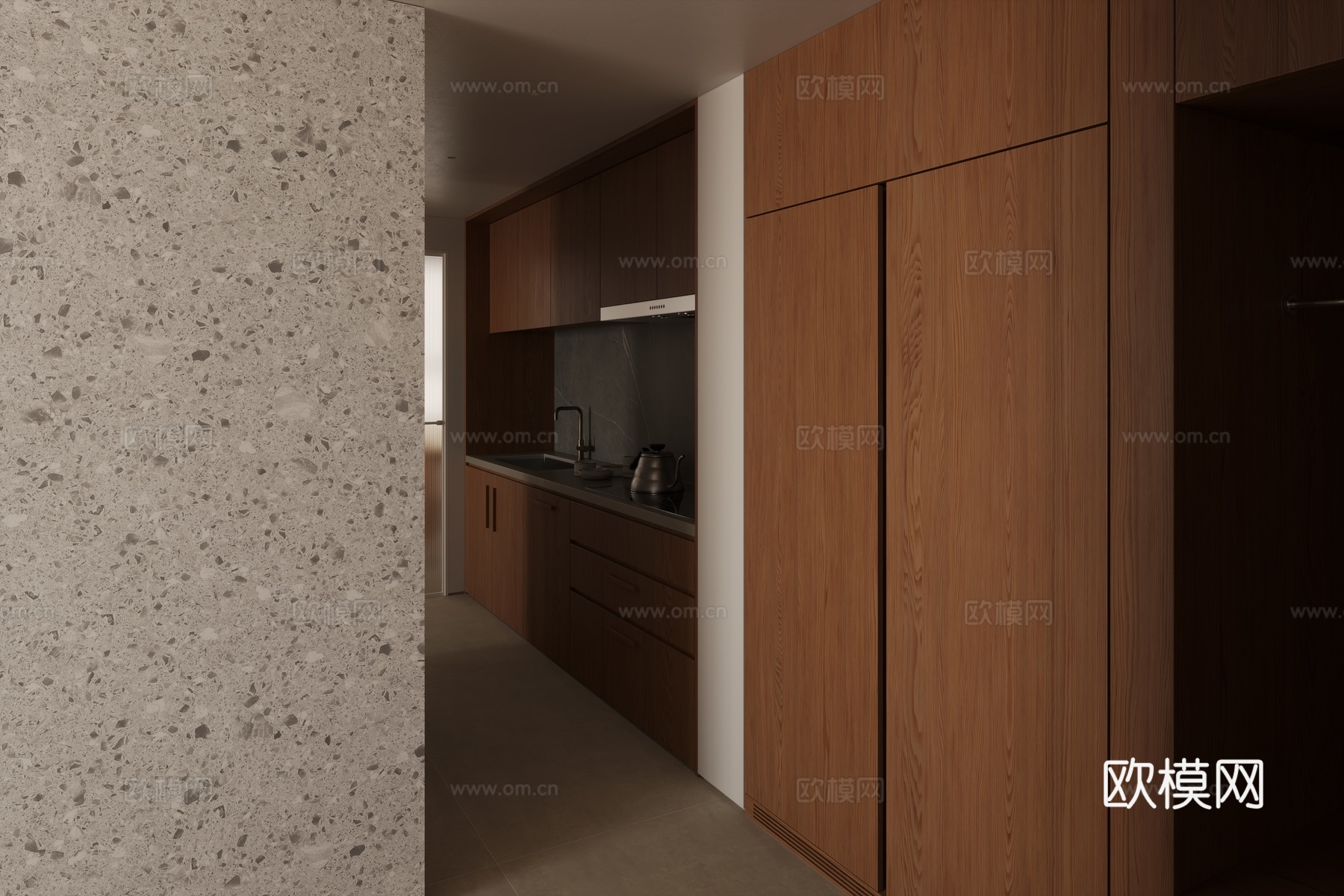 中古风客餐厅 复古客餐厅 侘寂风客餐厅 大平层客餐厅 古典客3d模型下载（渲染图8）