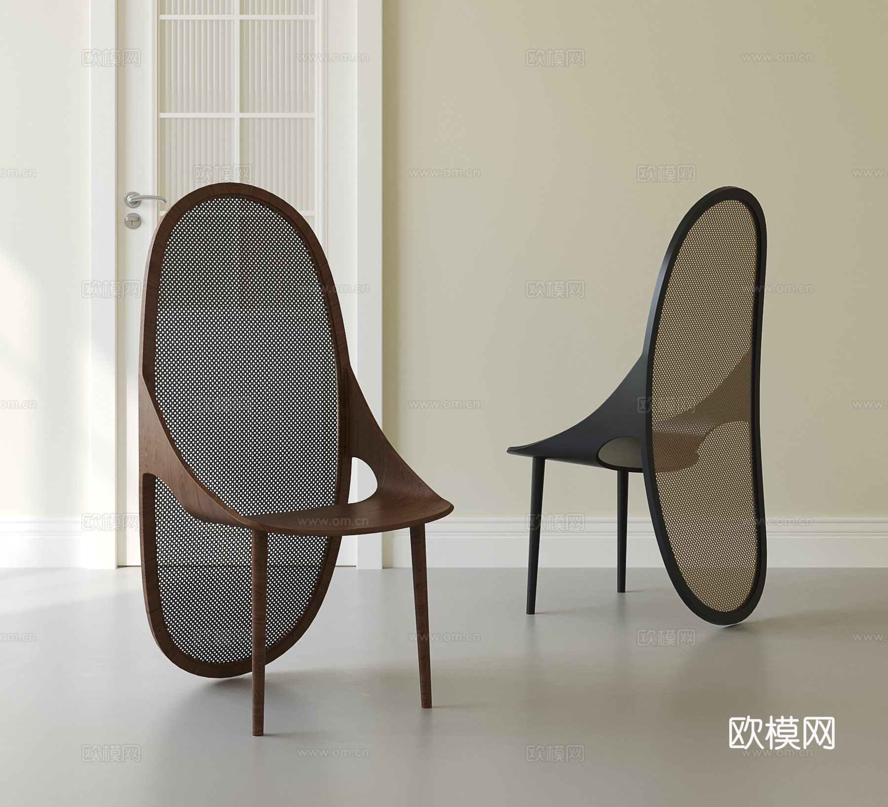 法式复古餐椅su模型