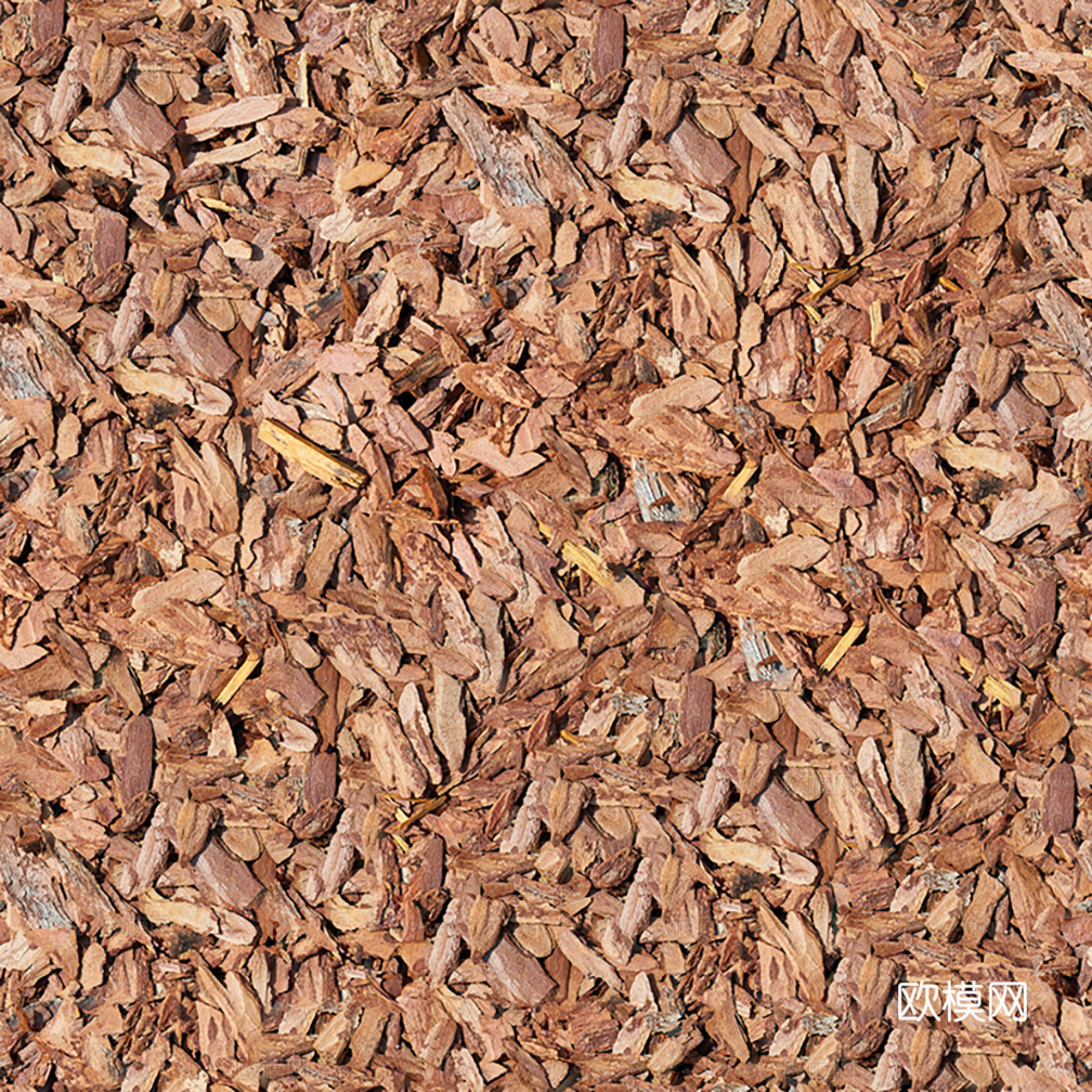 无缝园林景观松树皮 碎树皮地面贴图