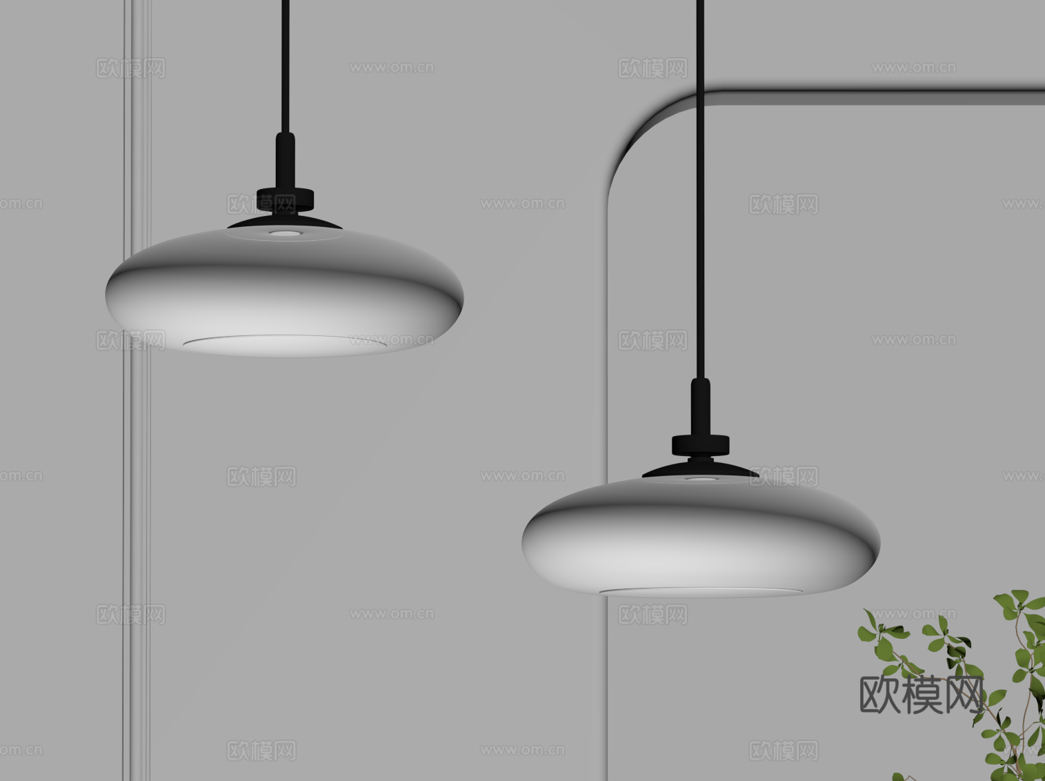 现代吊灯 餐厅吊灯su模型