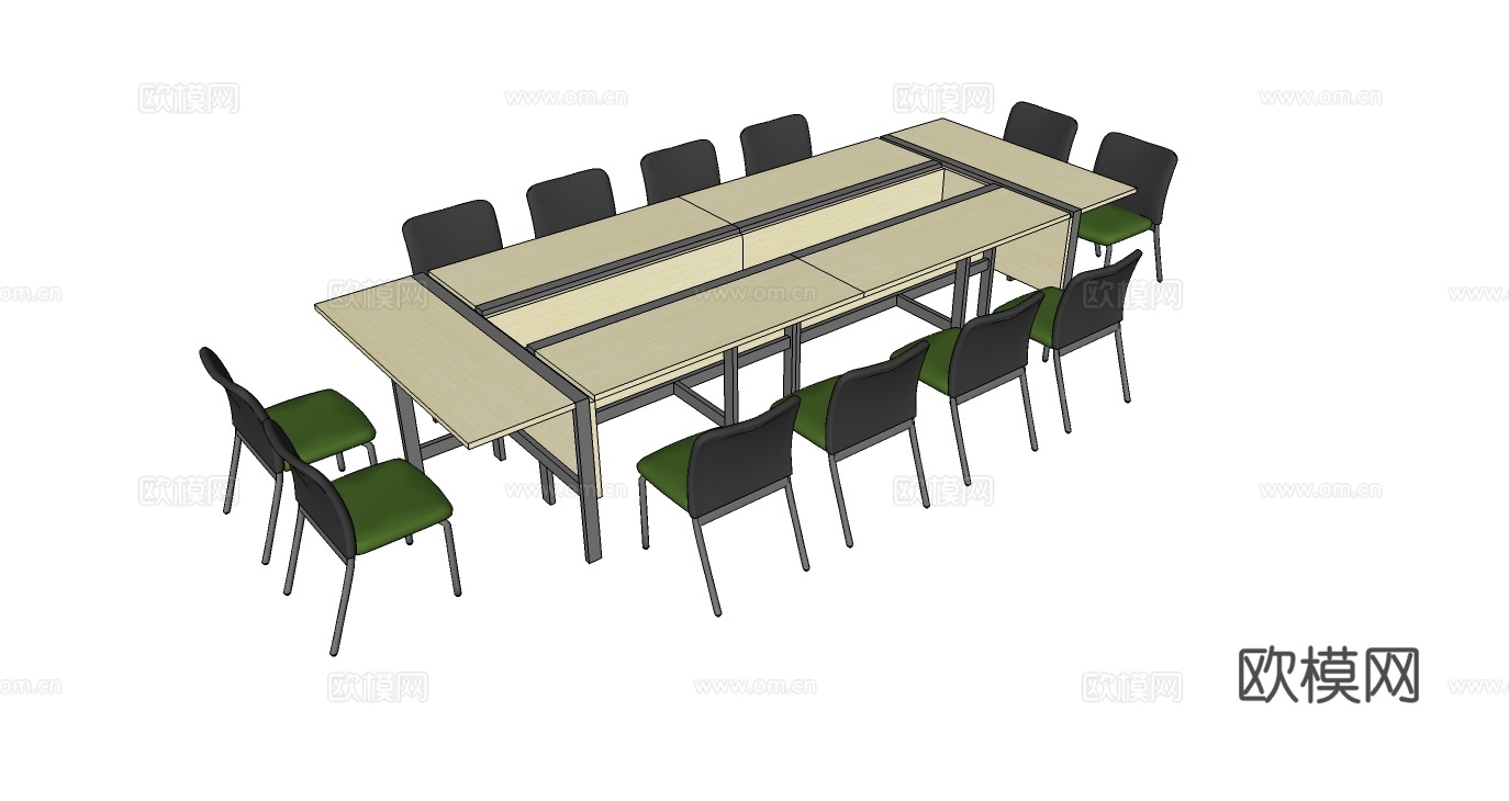 会议桌 培训桌 折叠桌 会议椅su模型