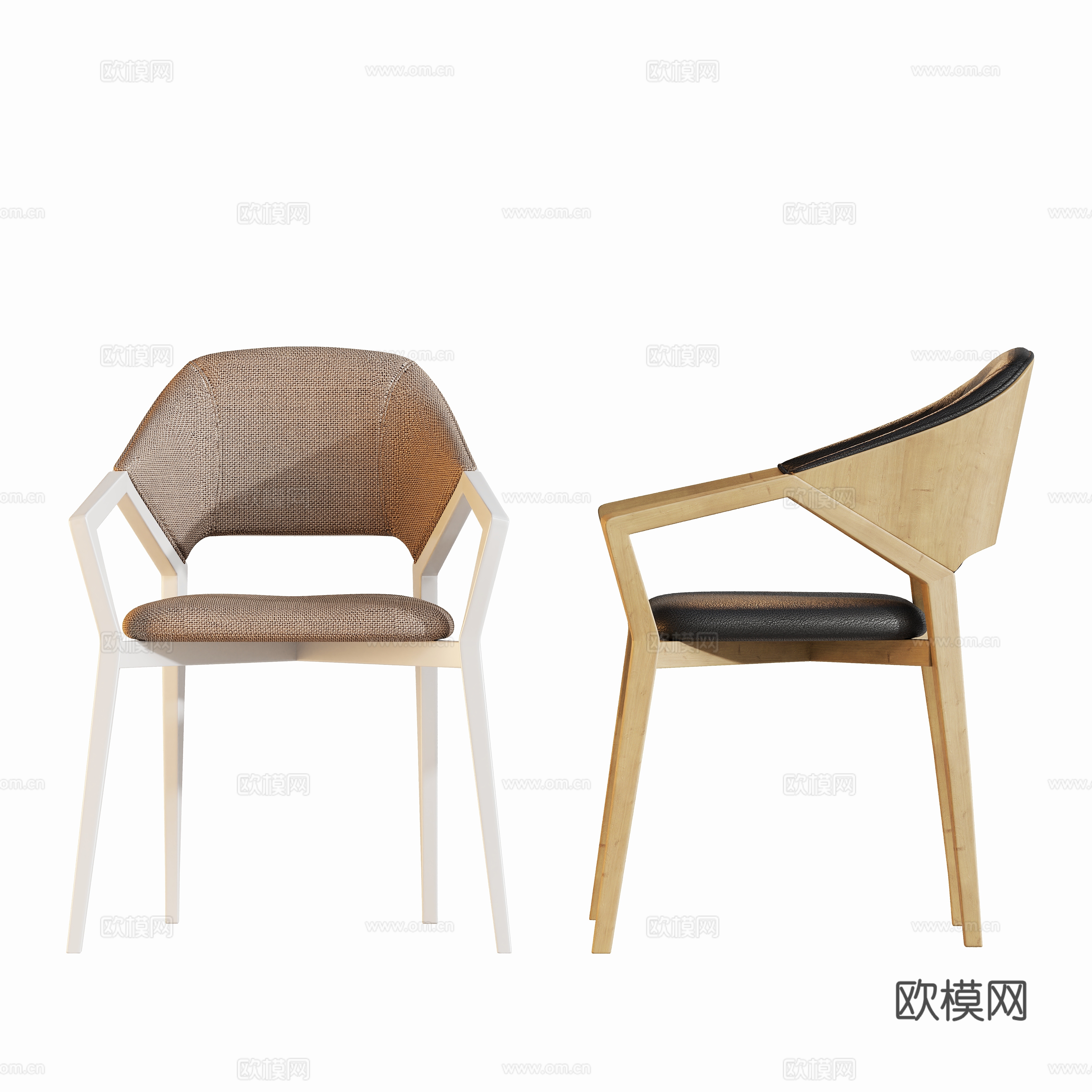 现代餐椅单椅su模型