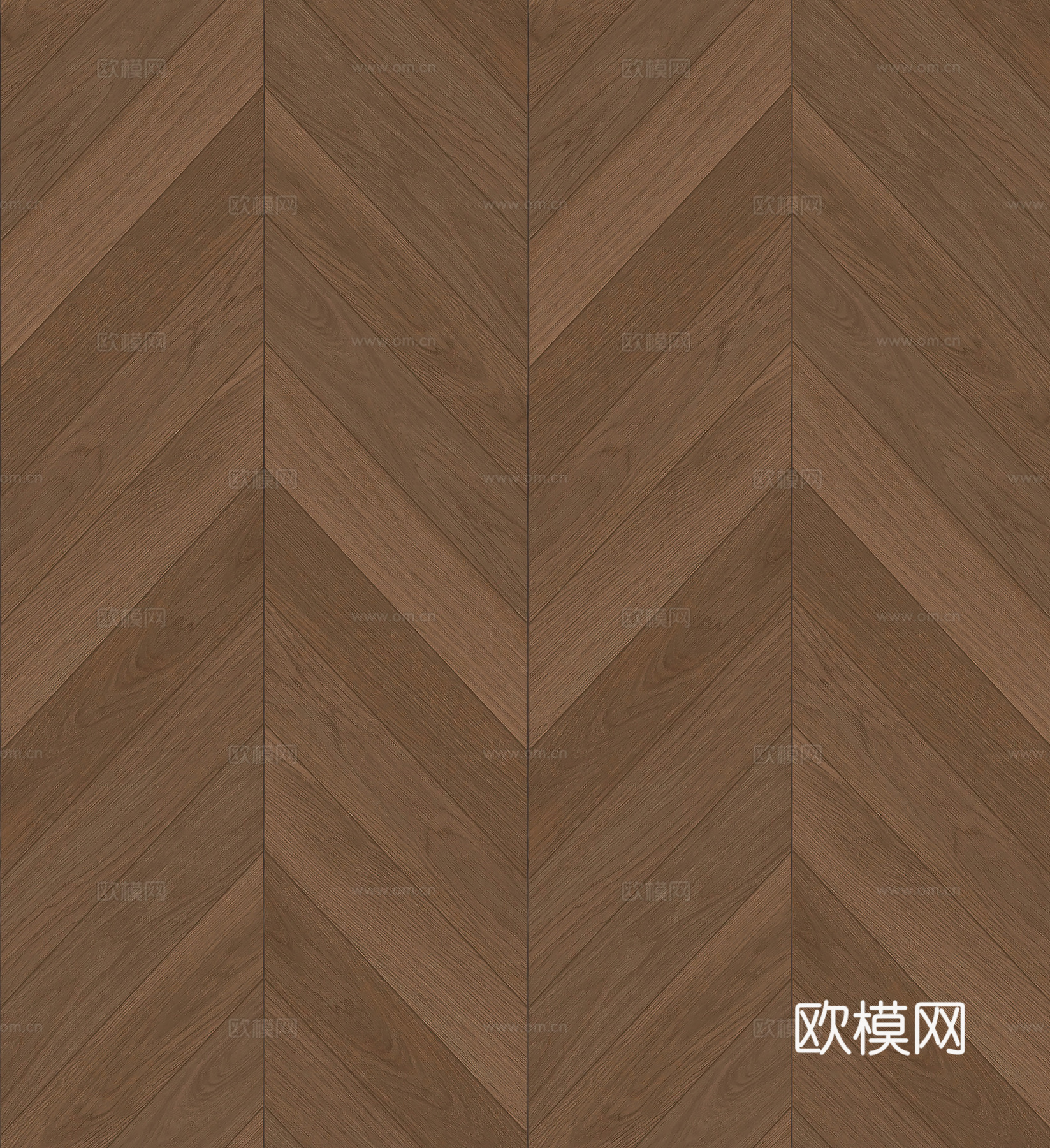 现代极简无缝胡桃色鱼骨拼人字拼木地板