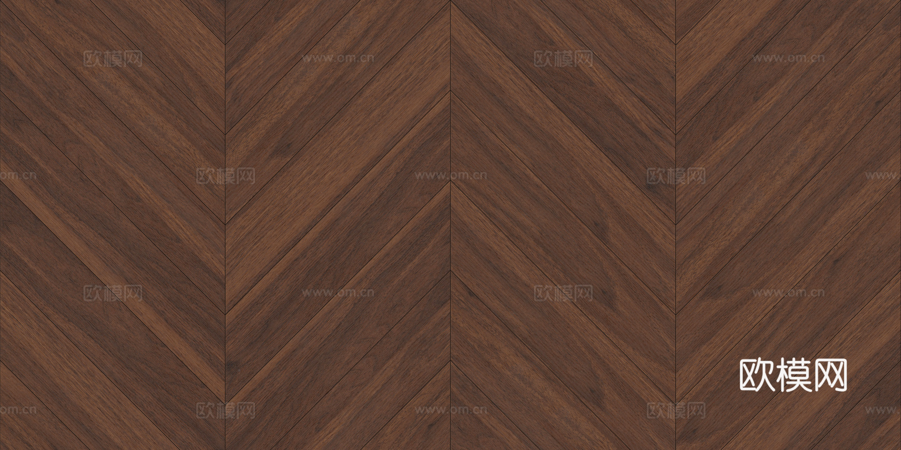 意式现代无缝深胡桃色鱼骨拼人字拼木地板