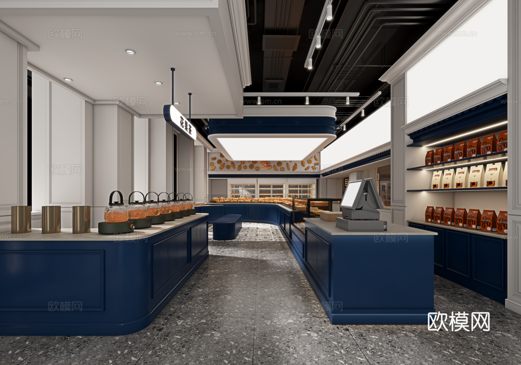甜品 面包店3d模型下载（渲染图1）