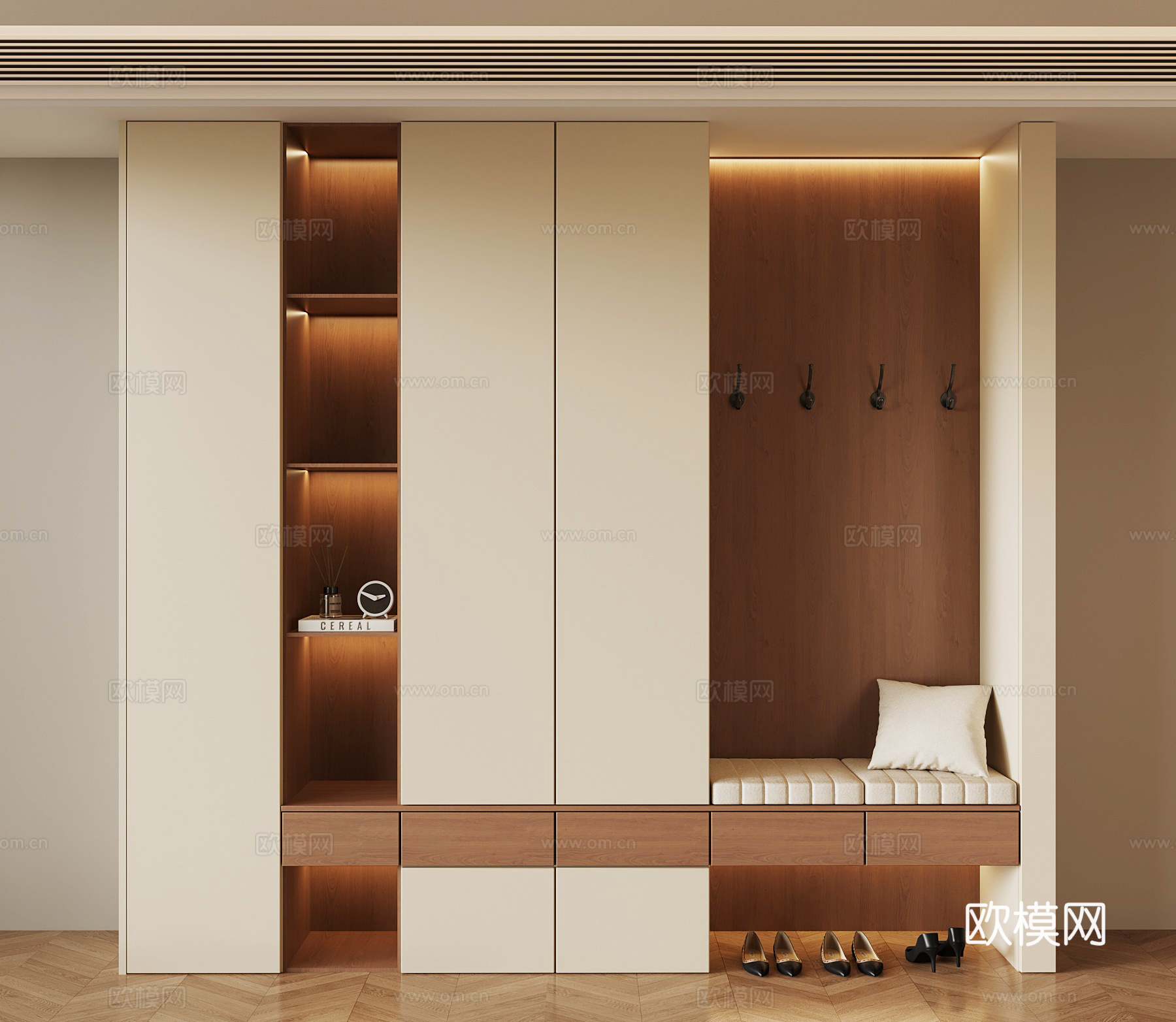 现代鞋柜 玄关鞋柜su模型