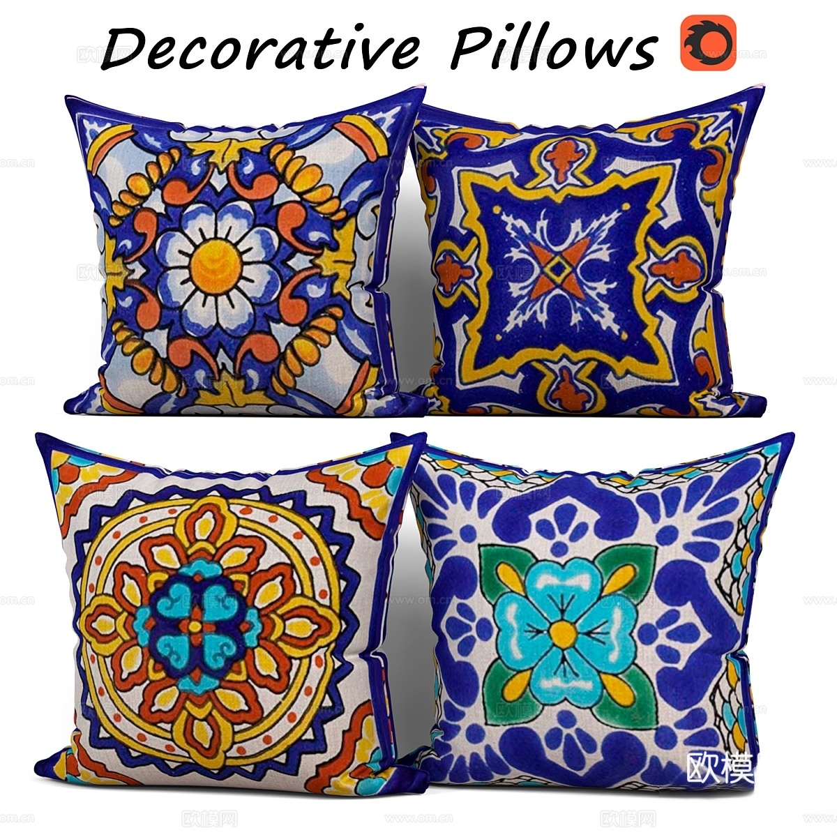 装饰靠枕套装353批发沙龙3d模型下载