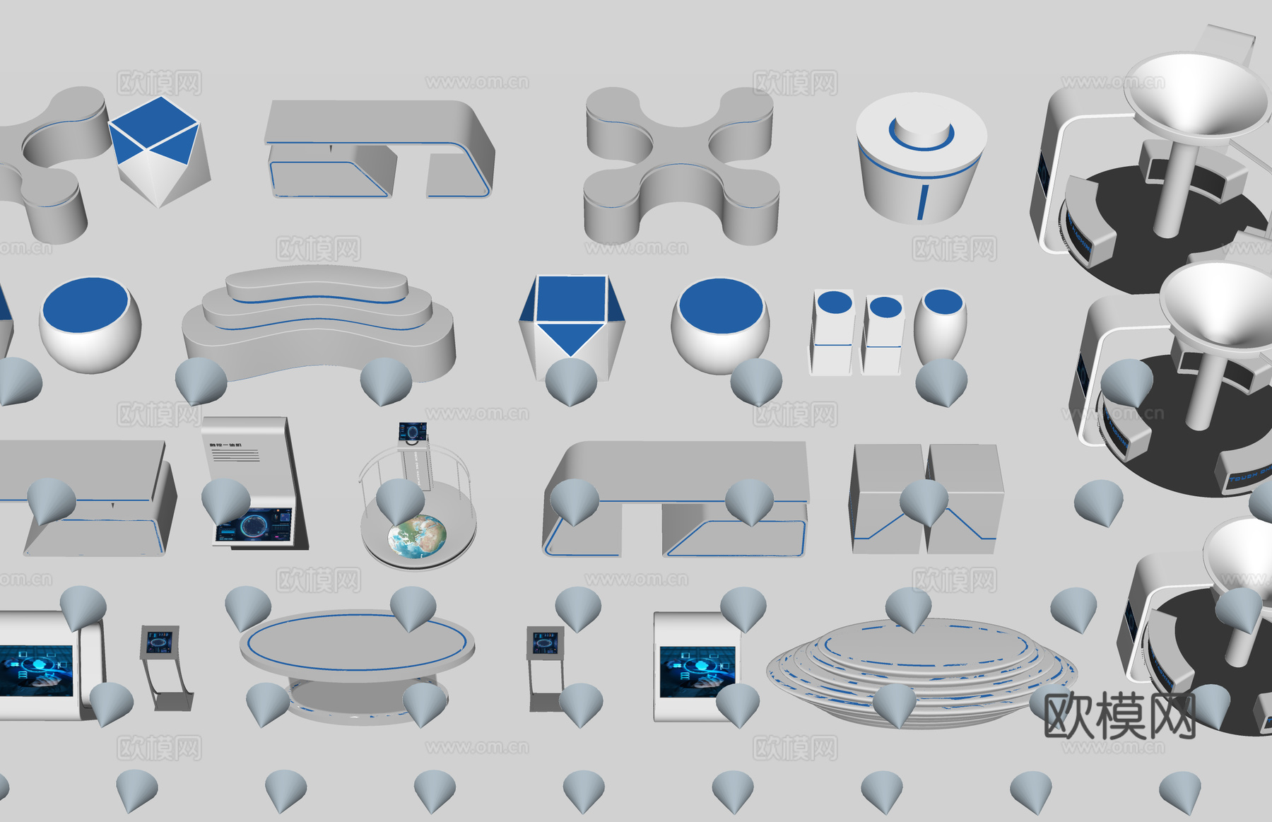 电脑 灯 电器 油烟机 电视 家具 冰箱 微波炉 燃气灶su模型
