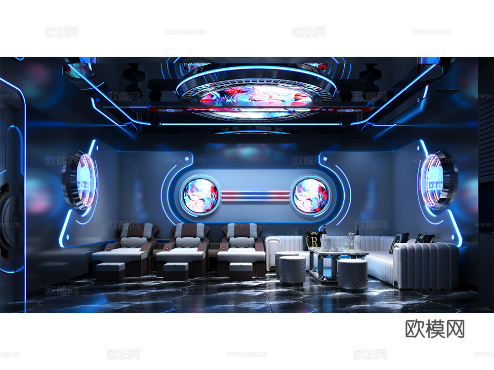 某KTV沐足会所施工图cad施工图