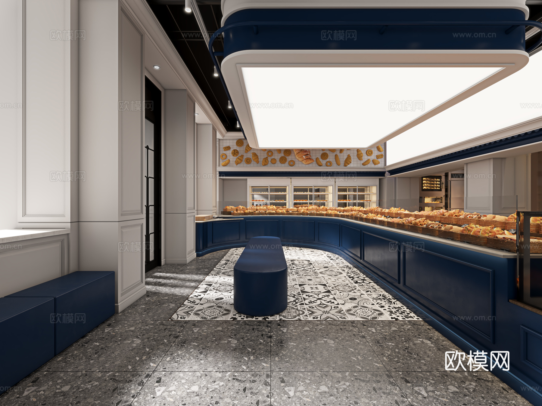 甜品 面包店3d模型下载（渲染图2）