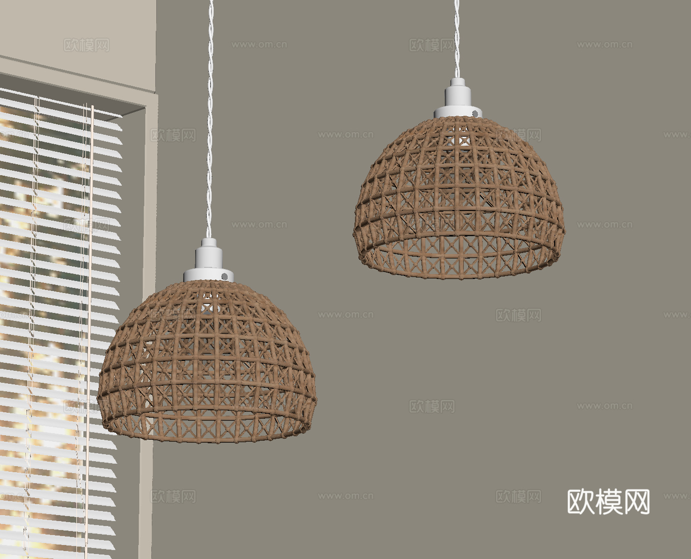 中古风吊灯 镂空吊灯 餐厅吊灯su模型
