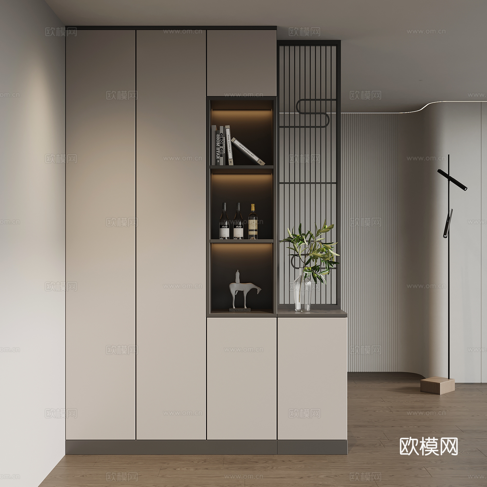 现代意式玄关柜 边柜su模型