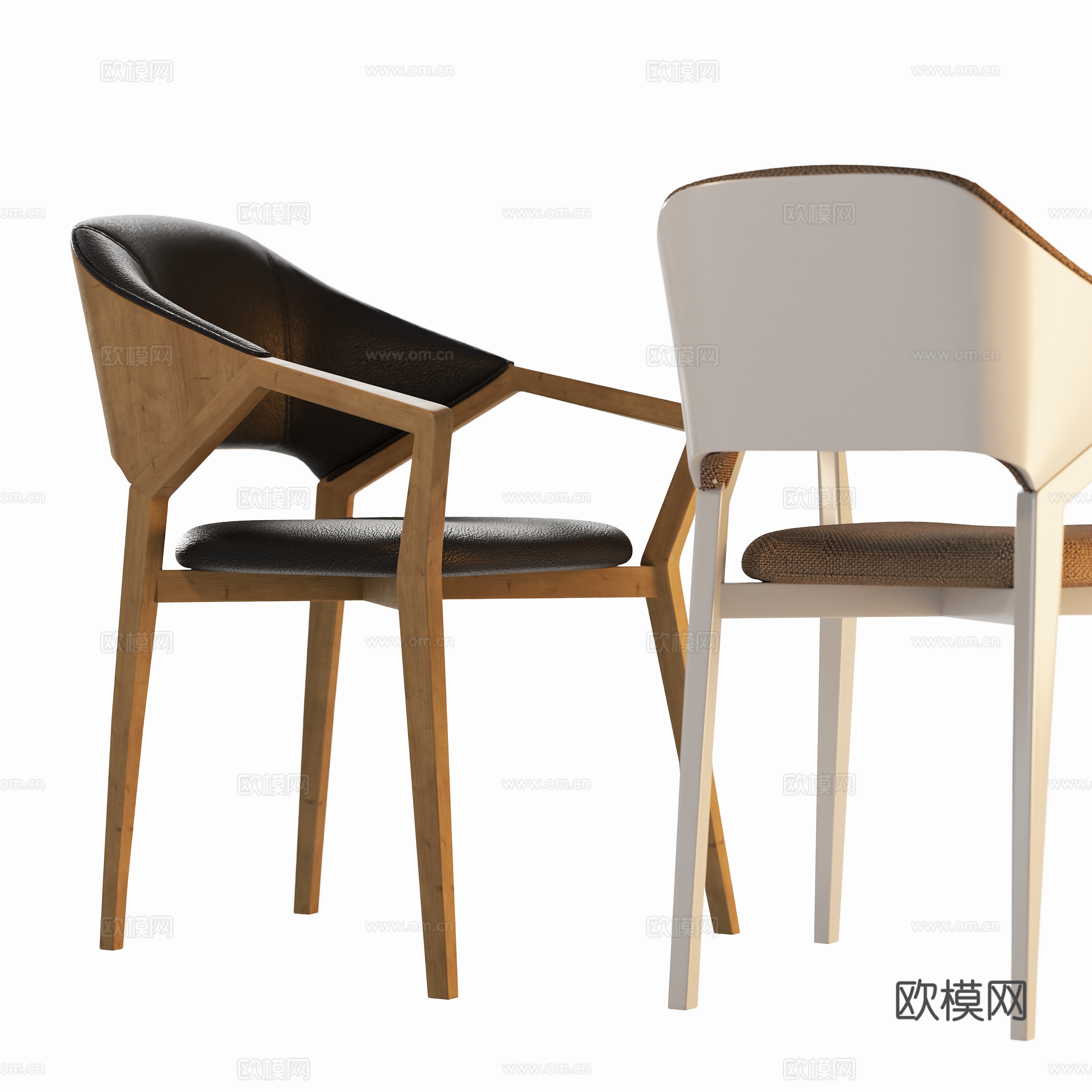 现代餐椅单椅su模型