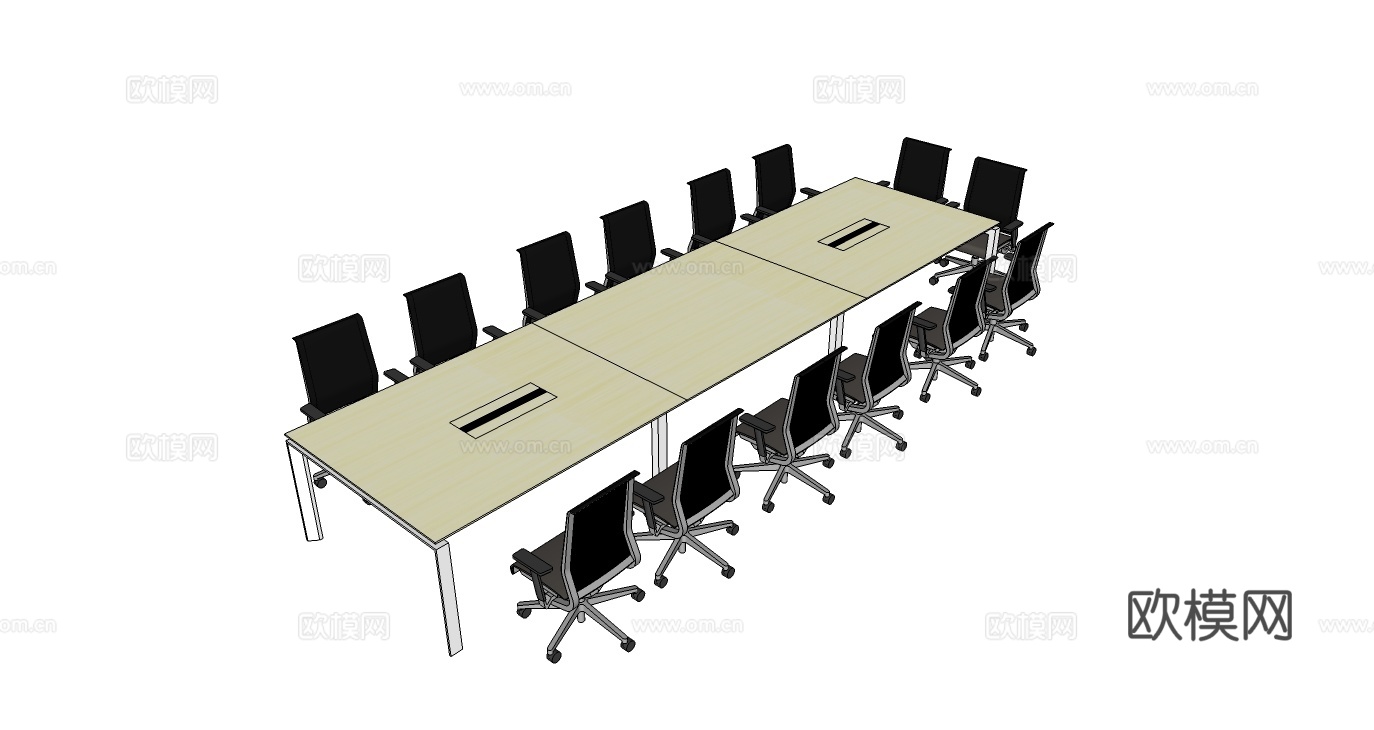 会议桌 办公家具 办公椅su模型