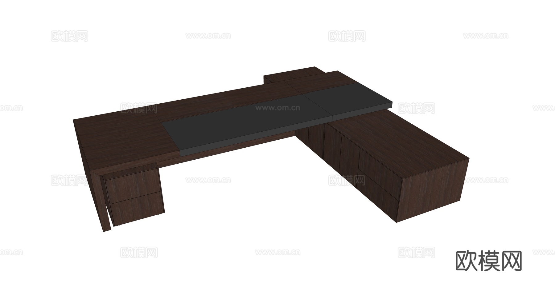 班台桌 办公桌 老板办公桌su模型