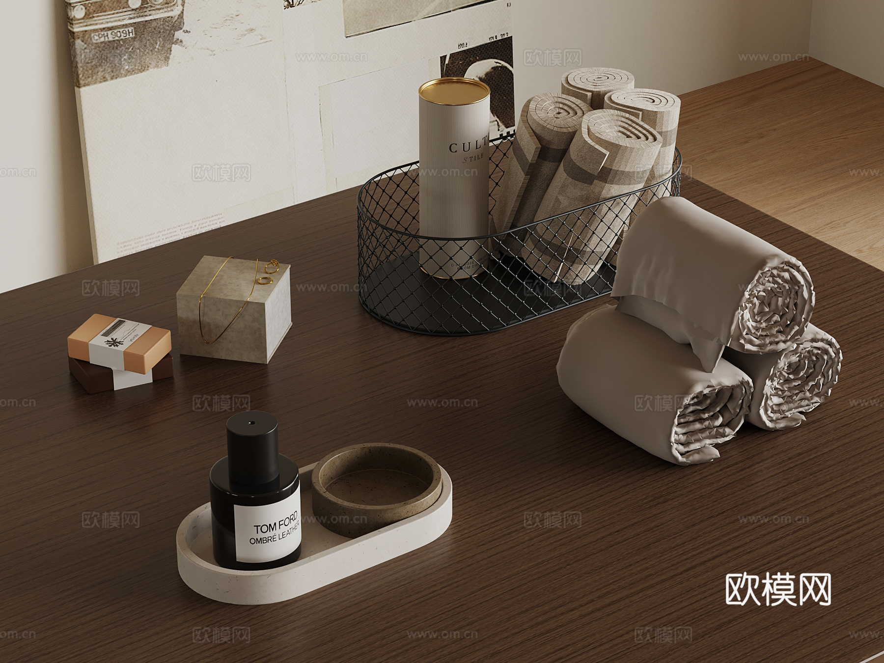 现代卫浴用品 卫浴小件su模型