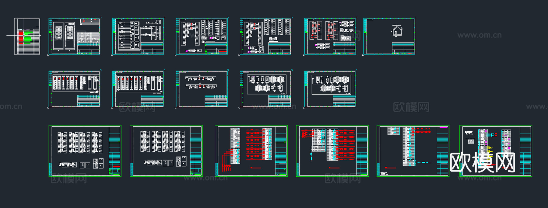 光伏安装电气竣工图 GPS及网络柜cad施工图
