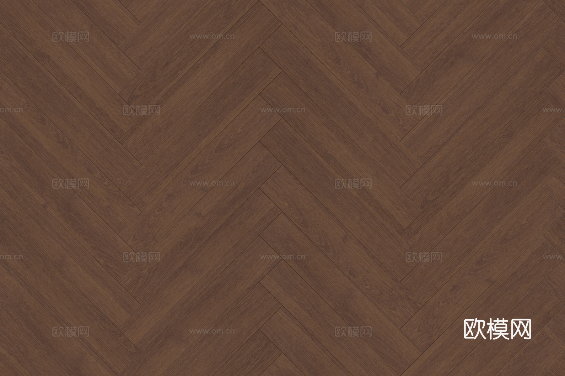意式现代无缝深胡桃色鱼骨拼人字拼木地板
