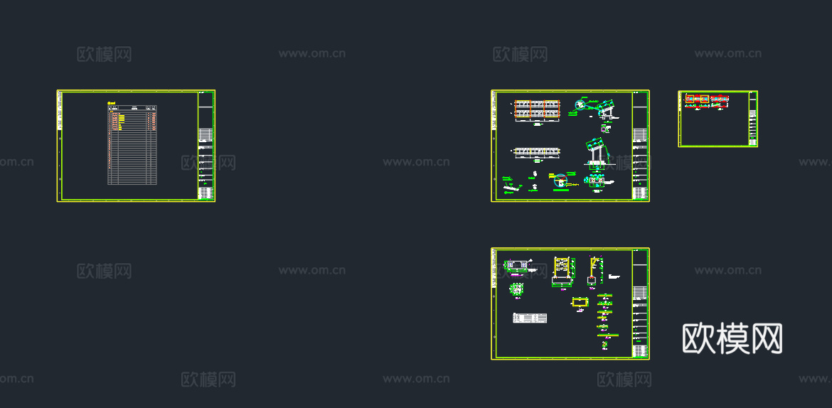 屋顶分布式光伏发电全套cad图纸(含光伏基础布置图)cad施工图