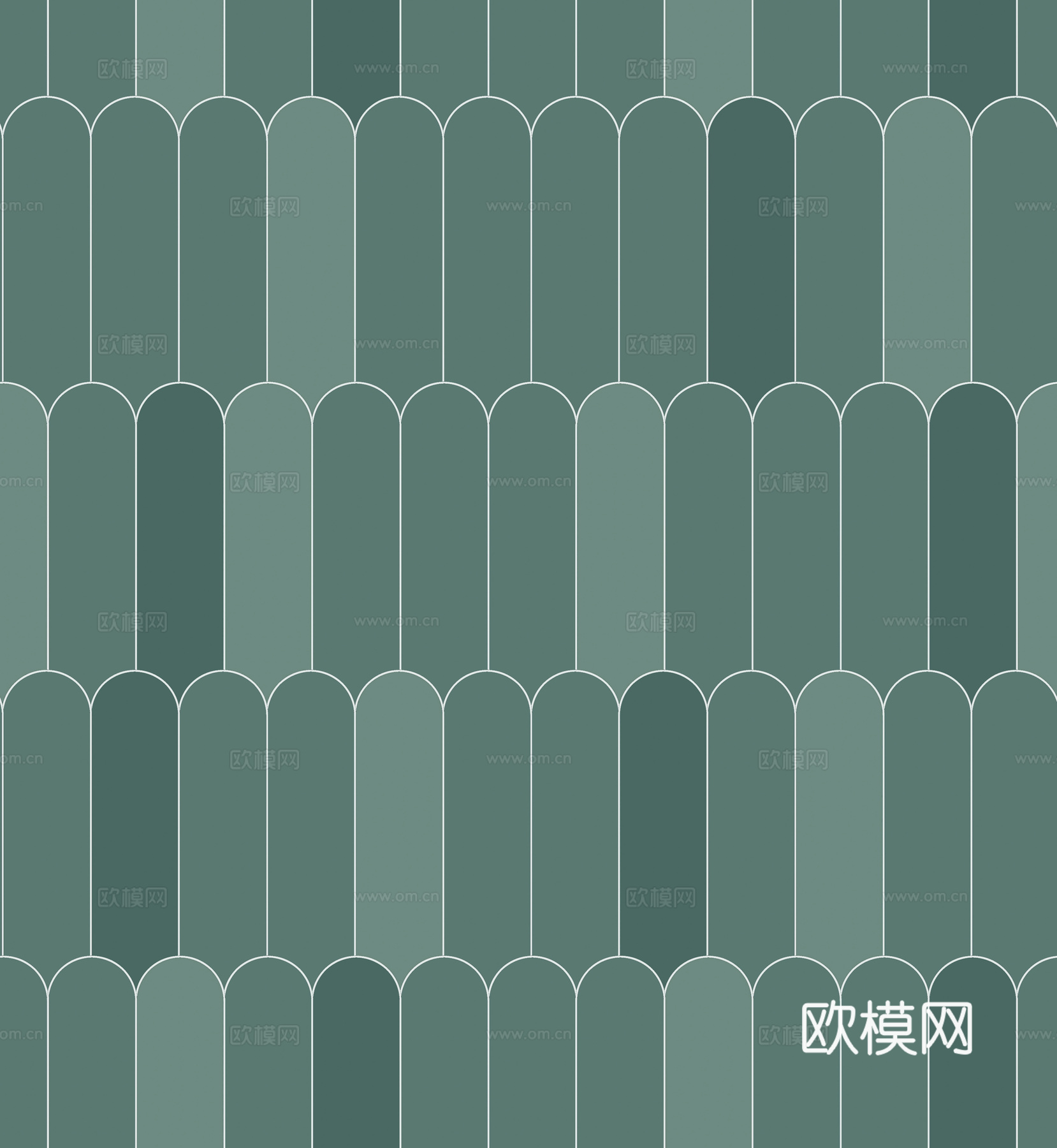 法式侘寂条形砖 灰绿色羽毛砖贴图