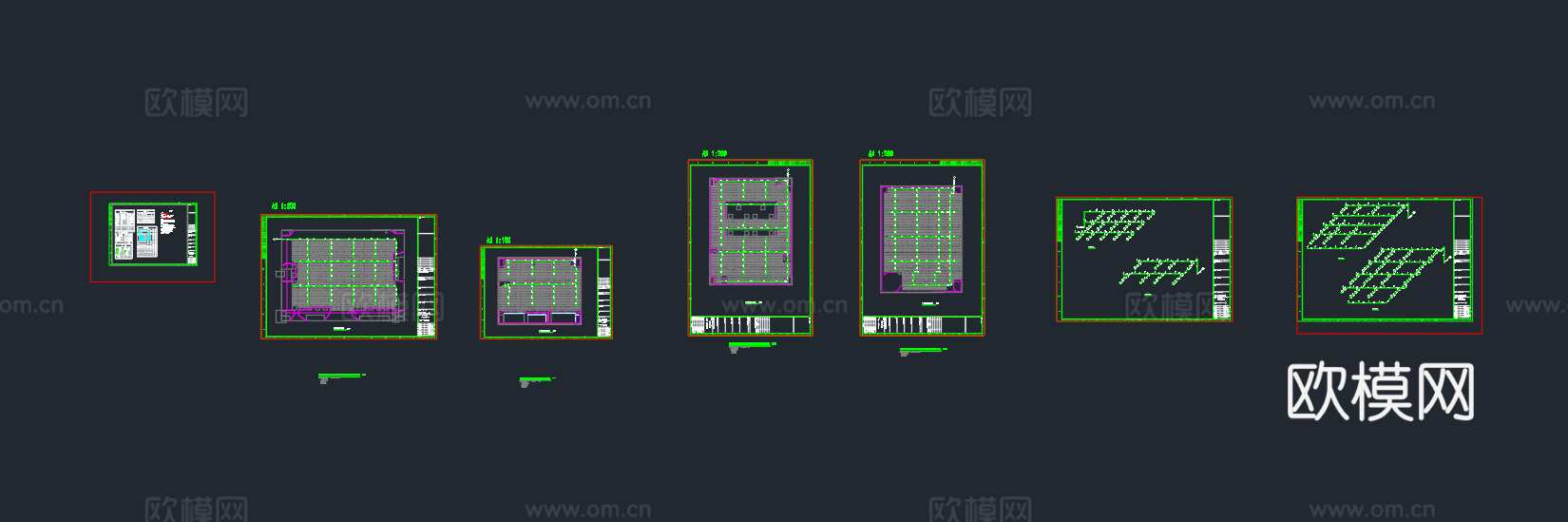 屋顶分布式光伏发电全套cad图纸(含光伏基础布置图)cad施工图