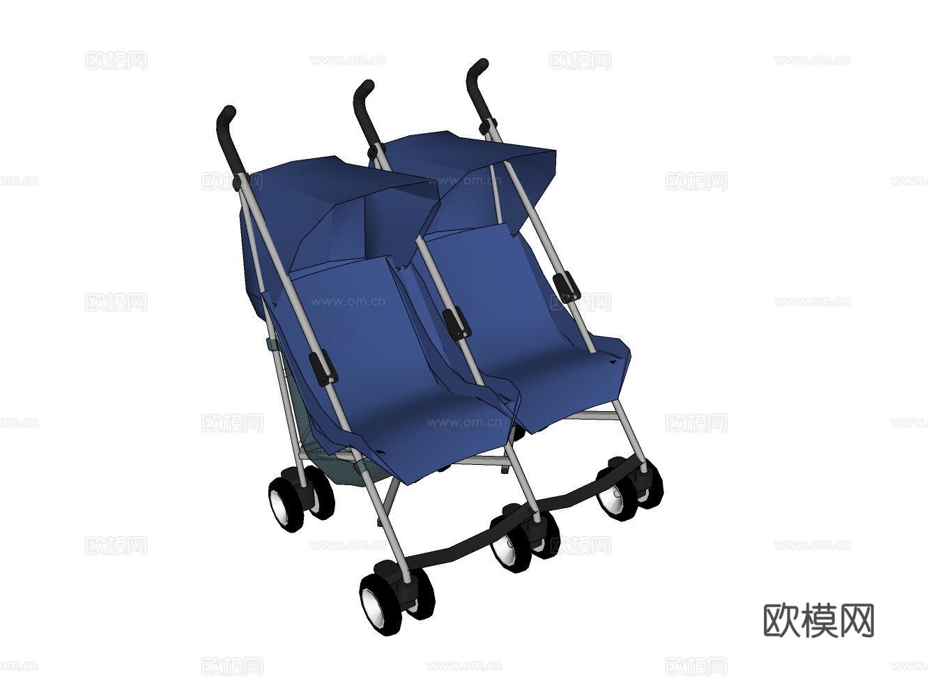 婴儿车su模型