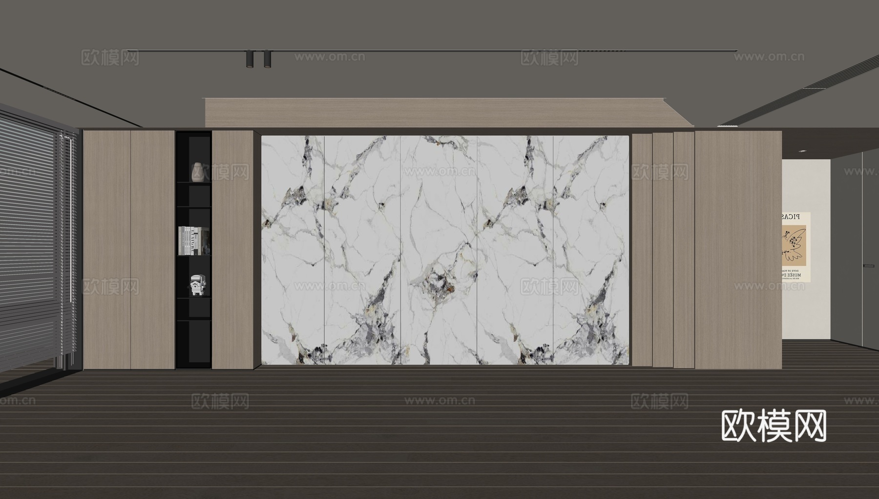 现代客厅 奶油客厅 沙发背景墙 客厅背景 奶油风背景墙su模型