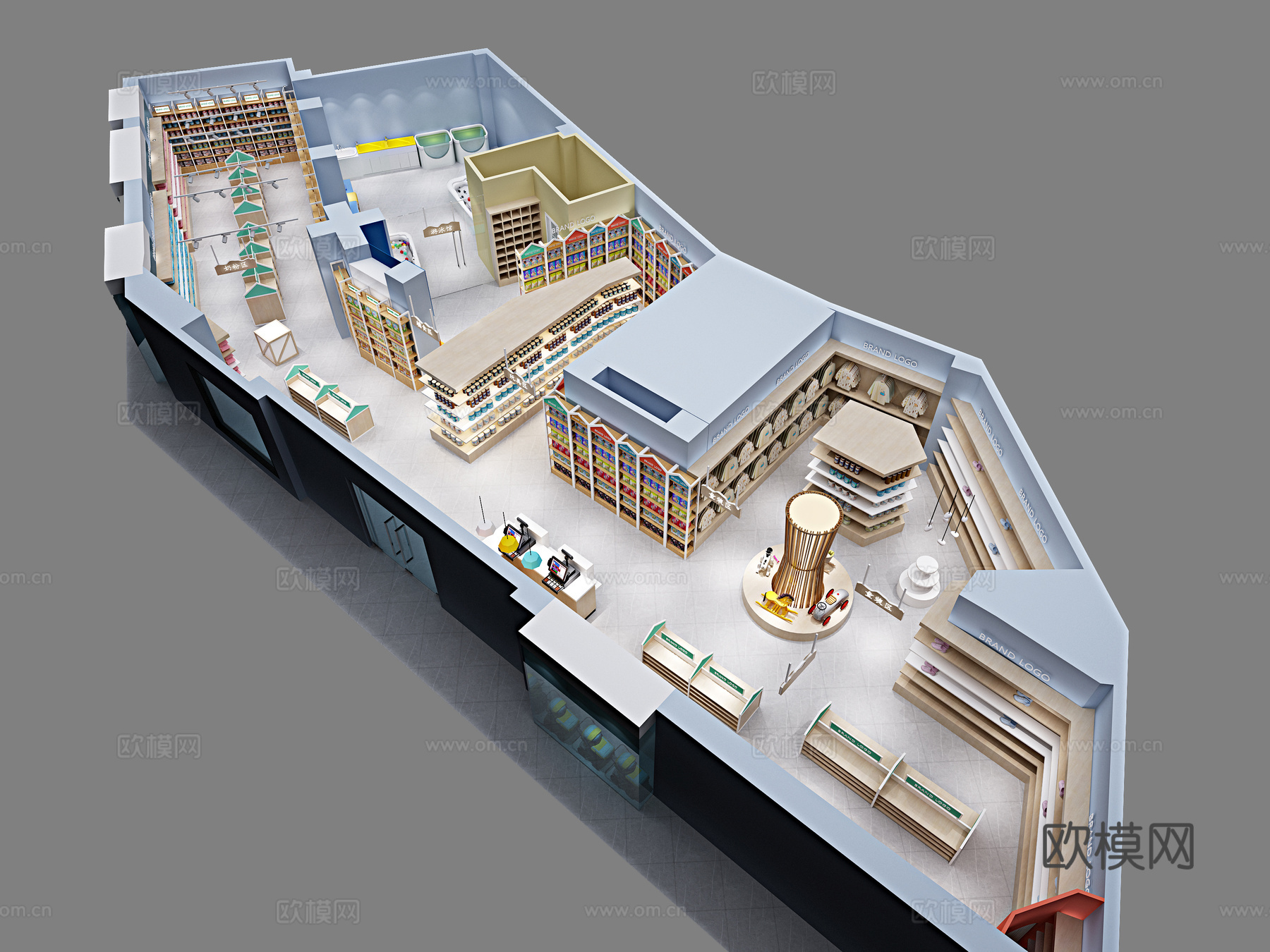 北欧母婴店 游泳馆3d模型