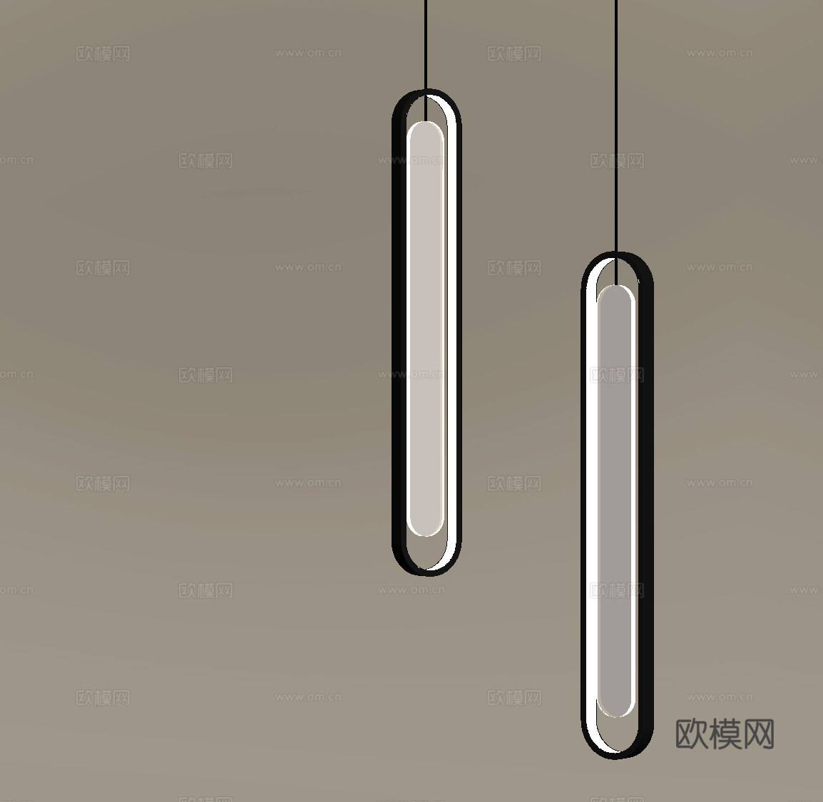 现代意式吊灯 鱼线吊灯su模型